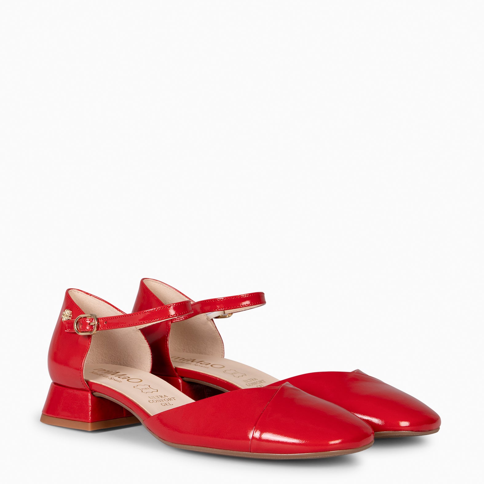 EMILY - ZAPATOS DE TACÓN BAJO ROJO