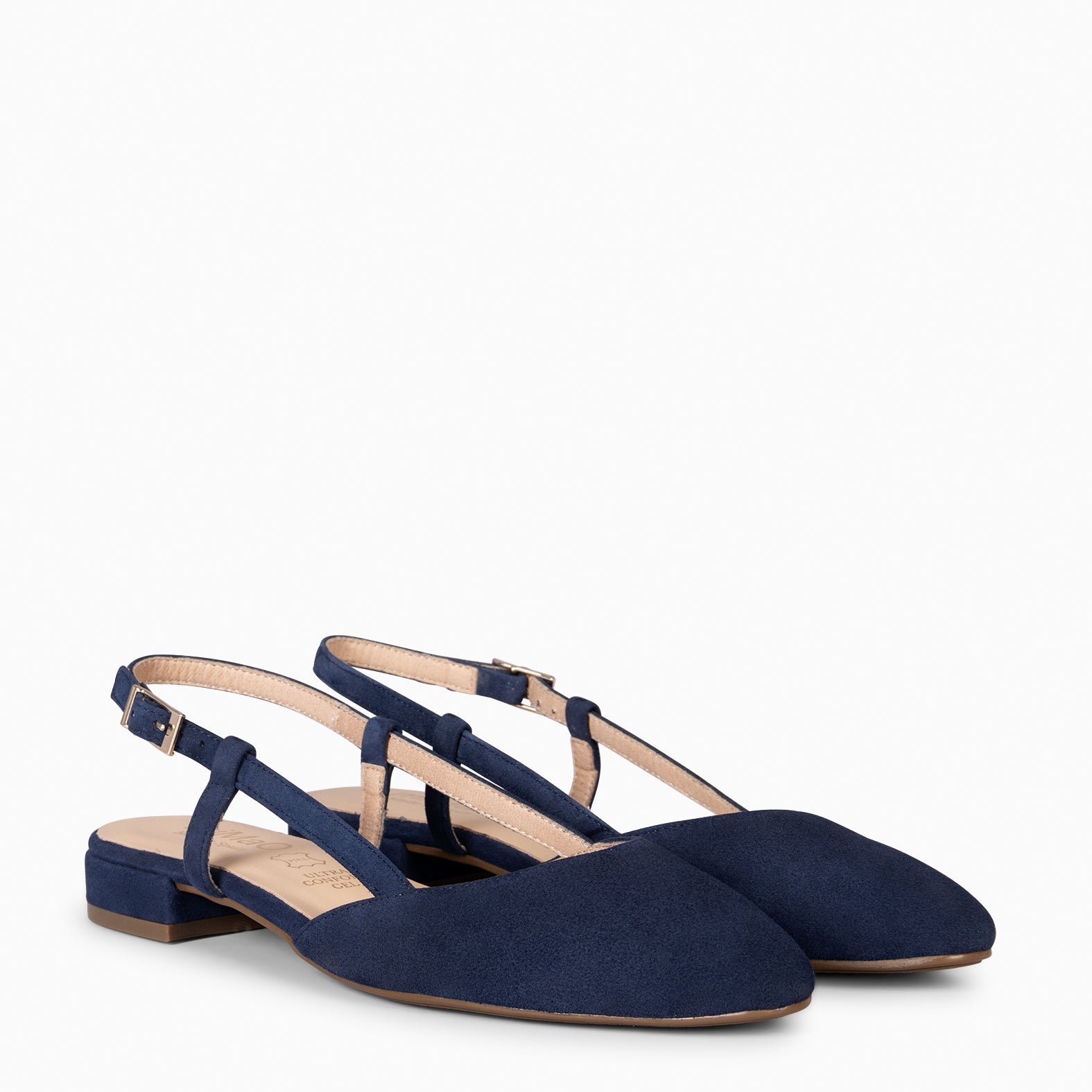 BRUNCH – Zapatos Planos Destalonados MARINO