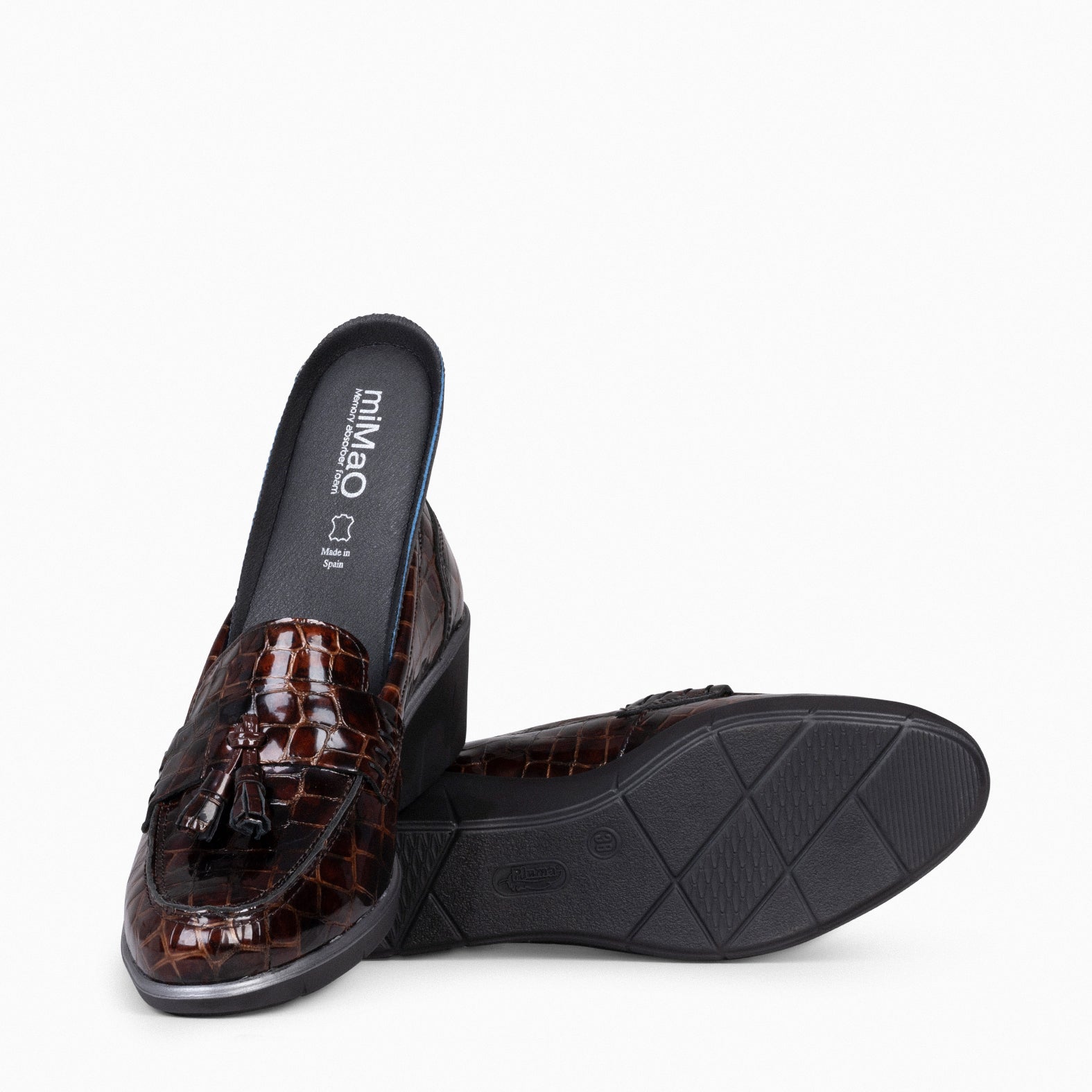 BORLAS COCO - Mocasín borlas mujer MARRÓN
