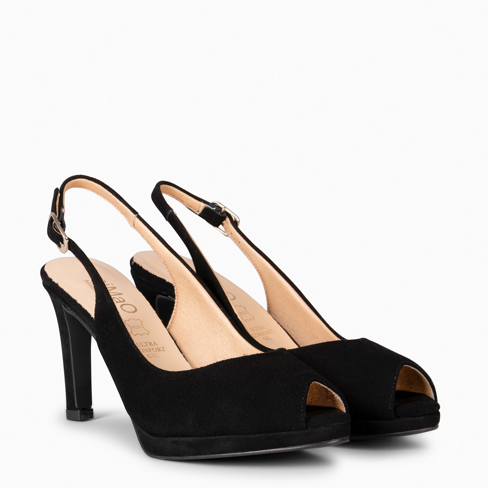 ELSA - Zapatos de tacón alto destalonados NEGRO