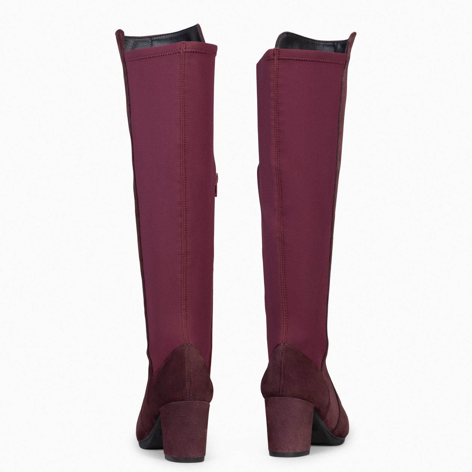 SUNSET – Botas con Tacón con elástico BURDEOS