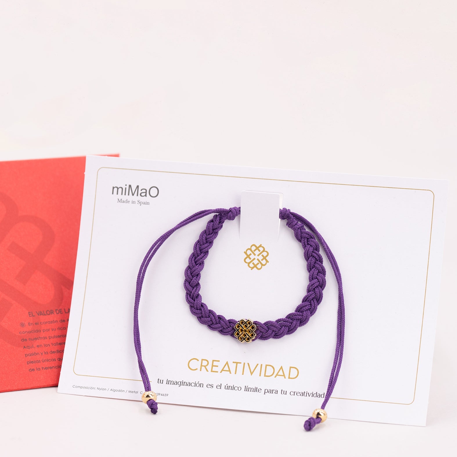 PULSERA MORADA DE LA CREATIVIDAD ORO