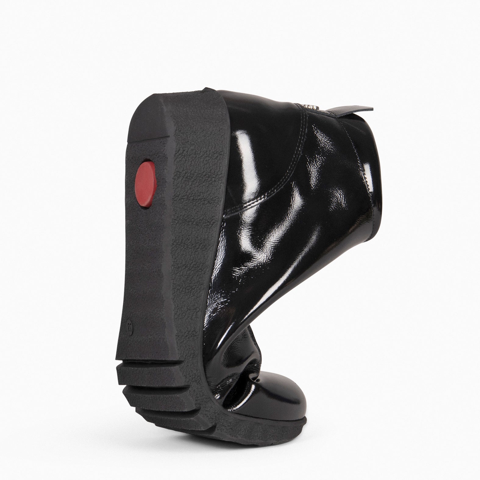 FLEXY - Zapatillas Abotinadas de charol NEGRO