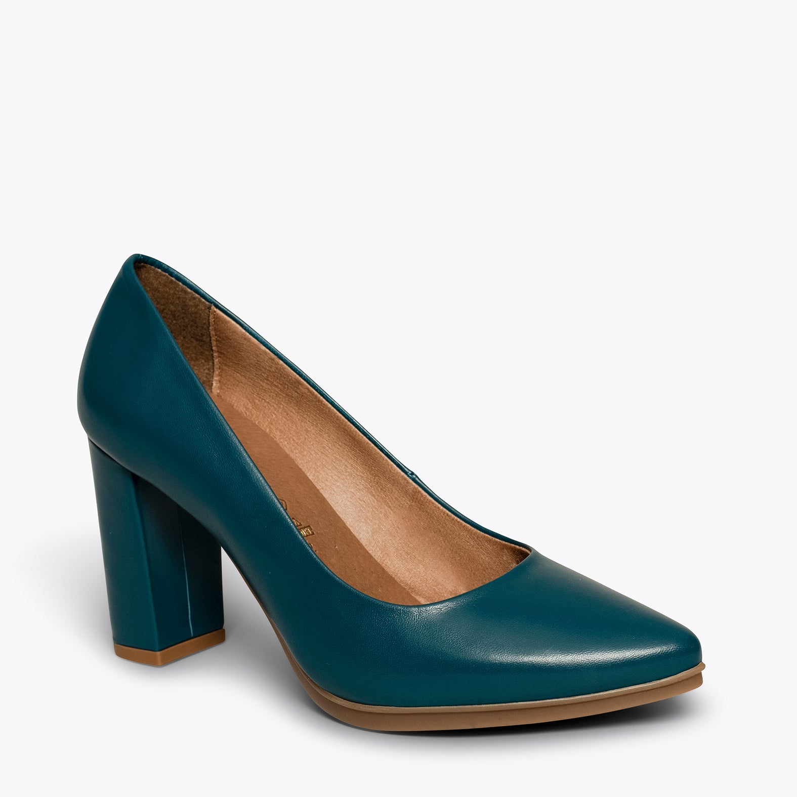 URBAN SALON - Zapatos VERDE AGUA de piel y tacón alto