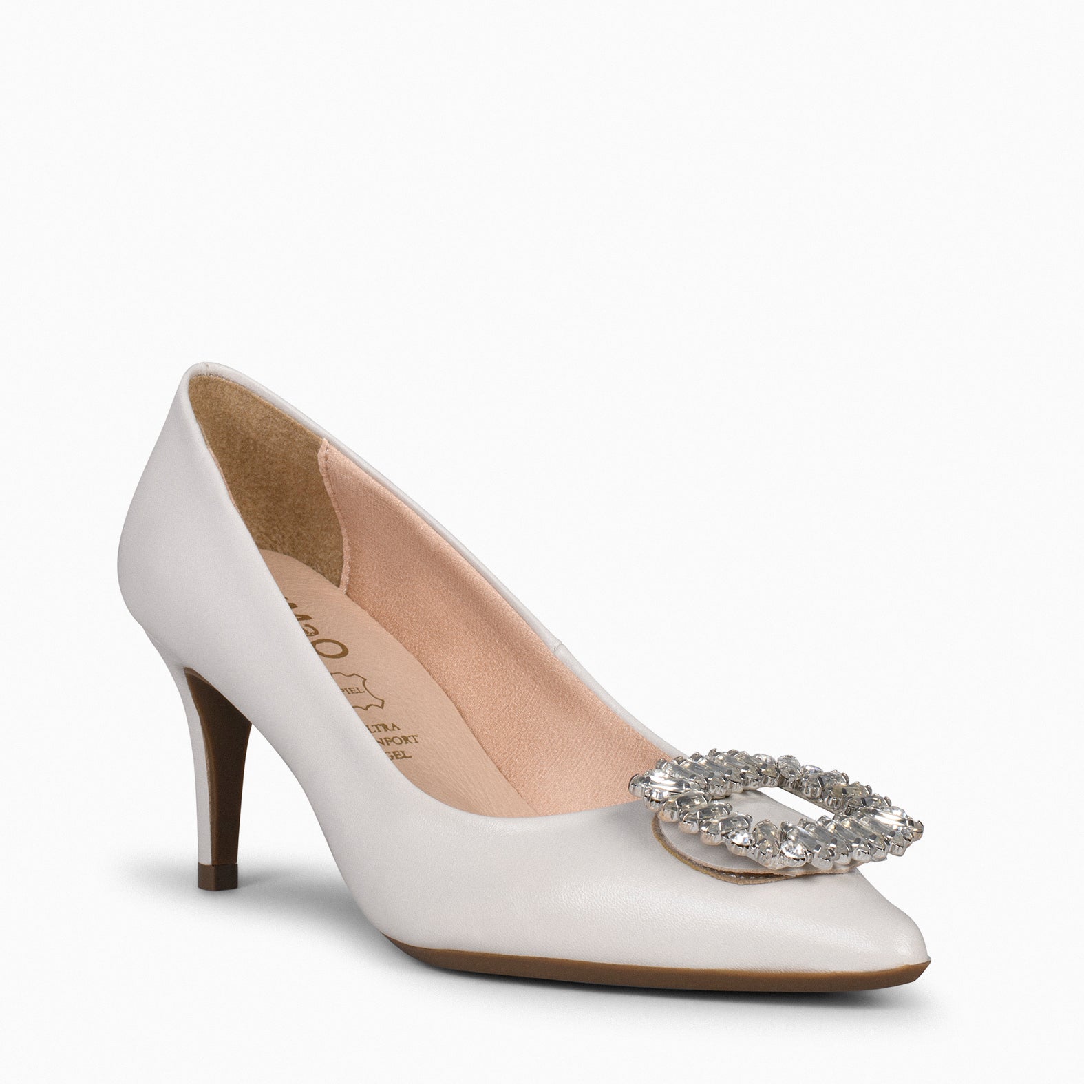 ELLA - Zapatos de tacón de aguja con adorno HUESO
