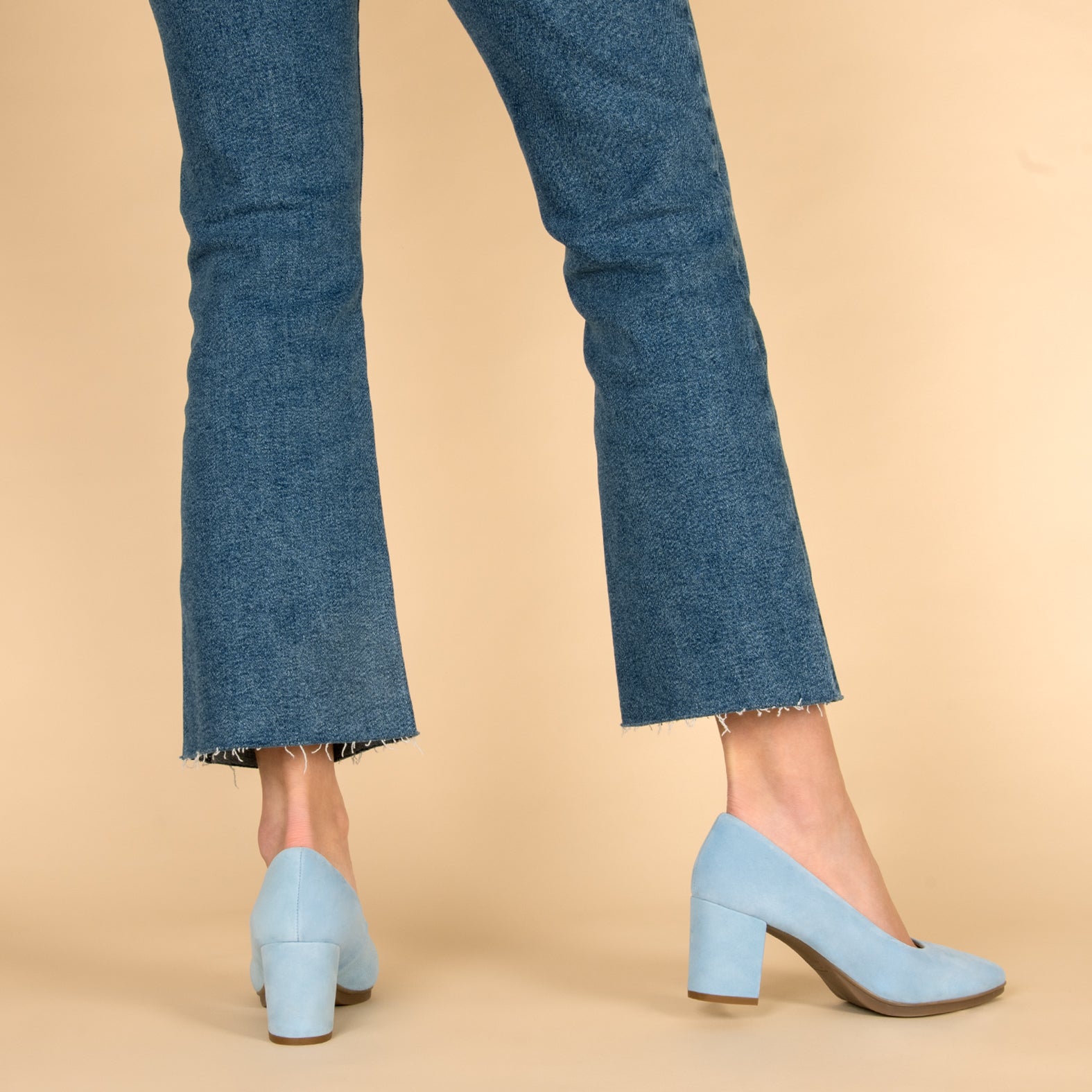 URBAN S - Zapatos de tacón medio de ante AZUL