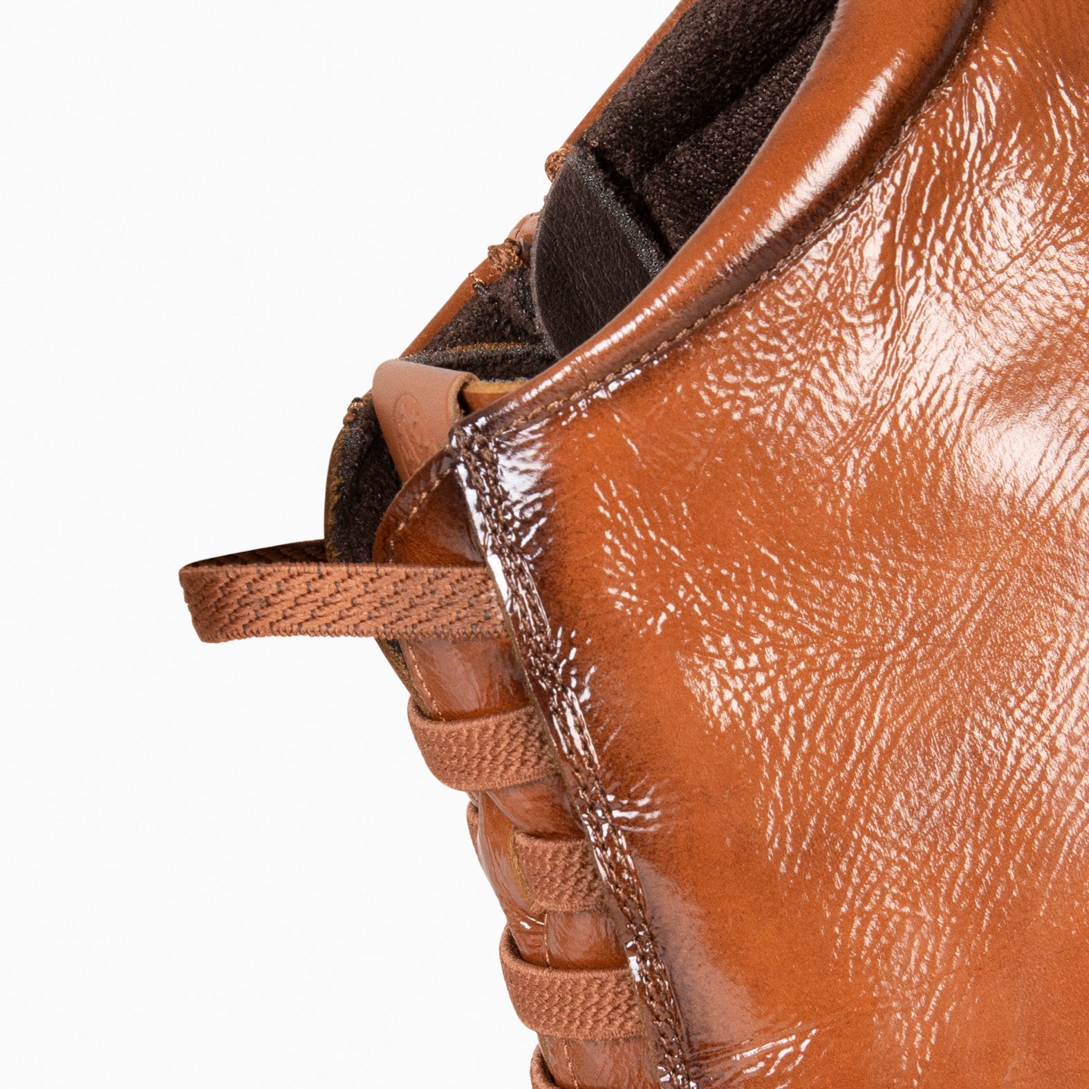 FLEXY - Zapatillas de charol CUERO abotinadas