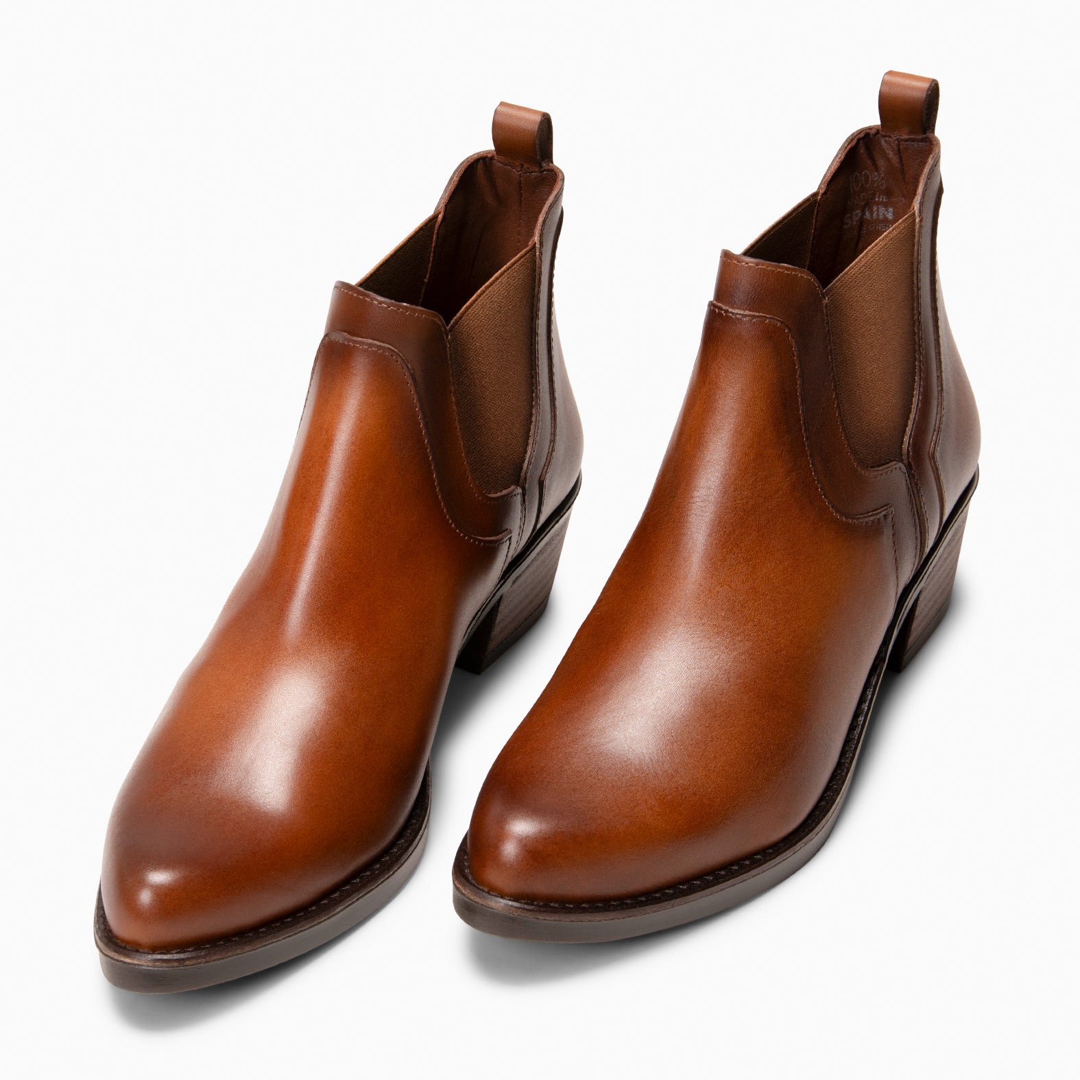 BILLY - Botines de tacón tipo Chelsea CAMEL
