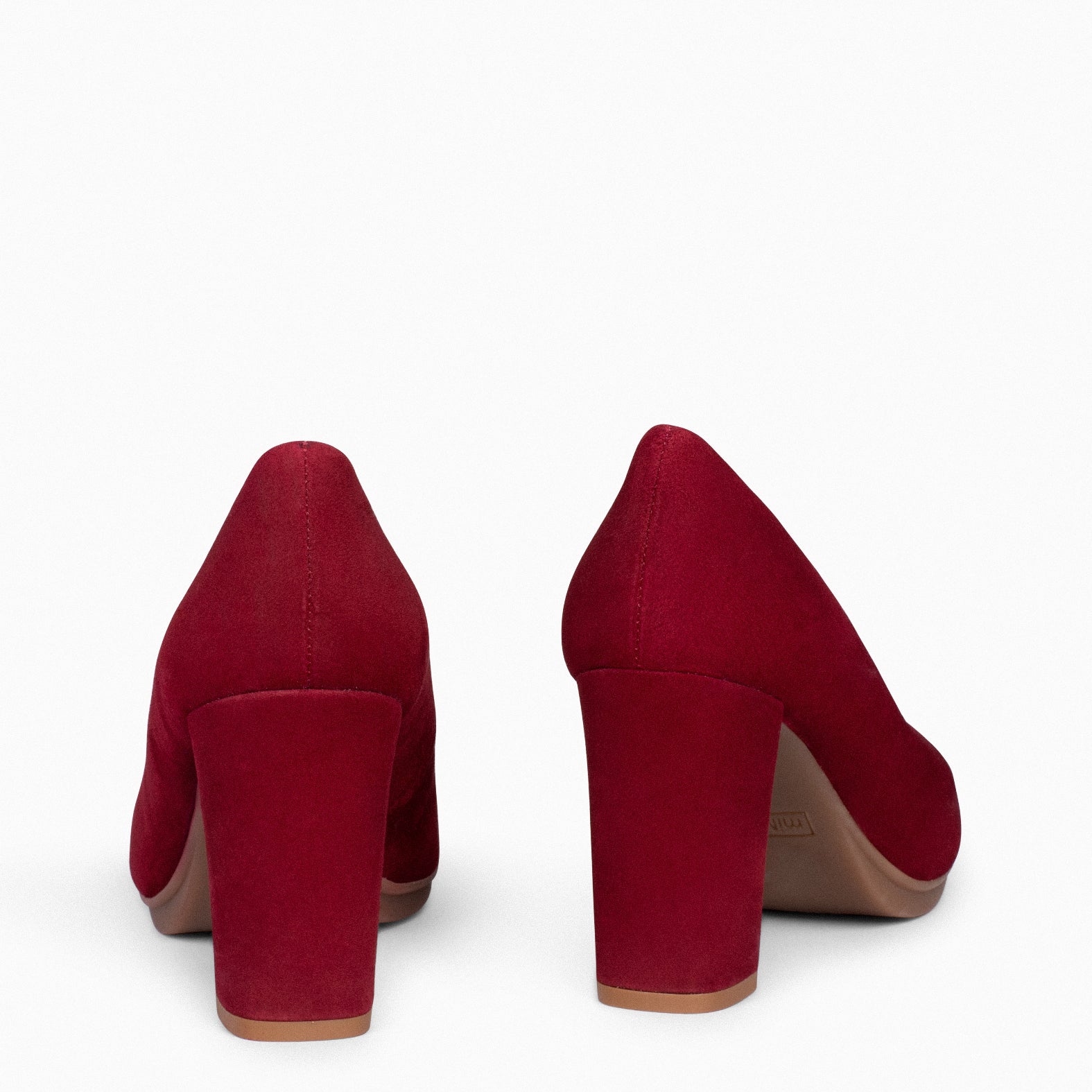 URBAN - Zapatos de tacón alto de ante en BURDEOS