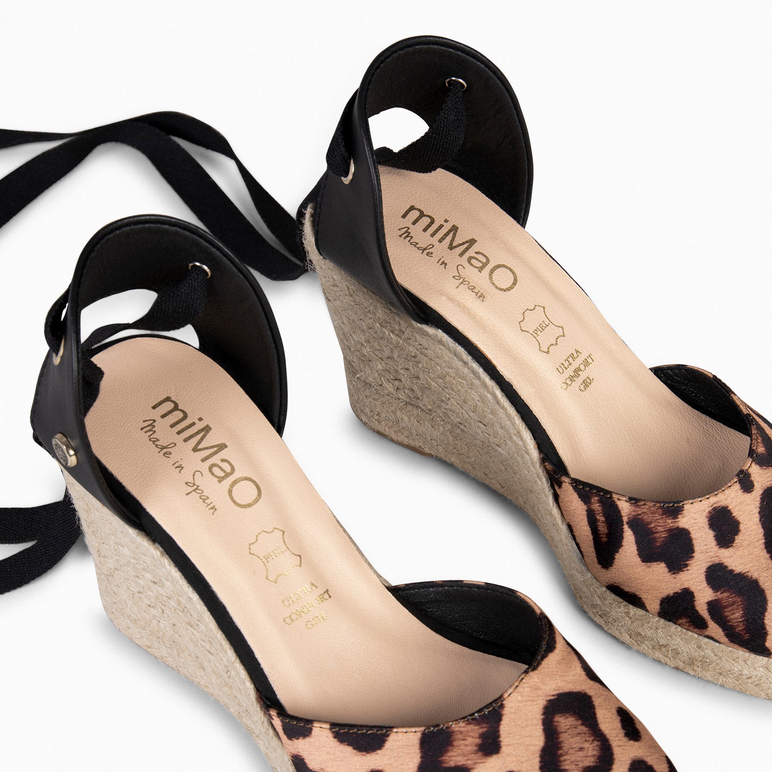 MOMBASA - Cuñas de esparto con cinta LEOPARDO