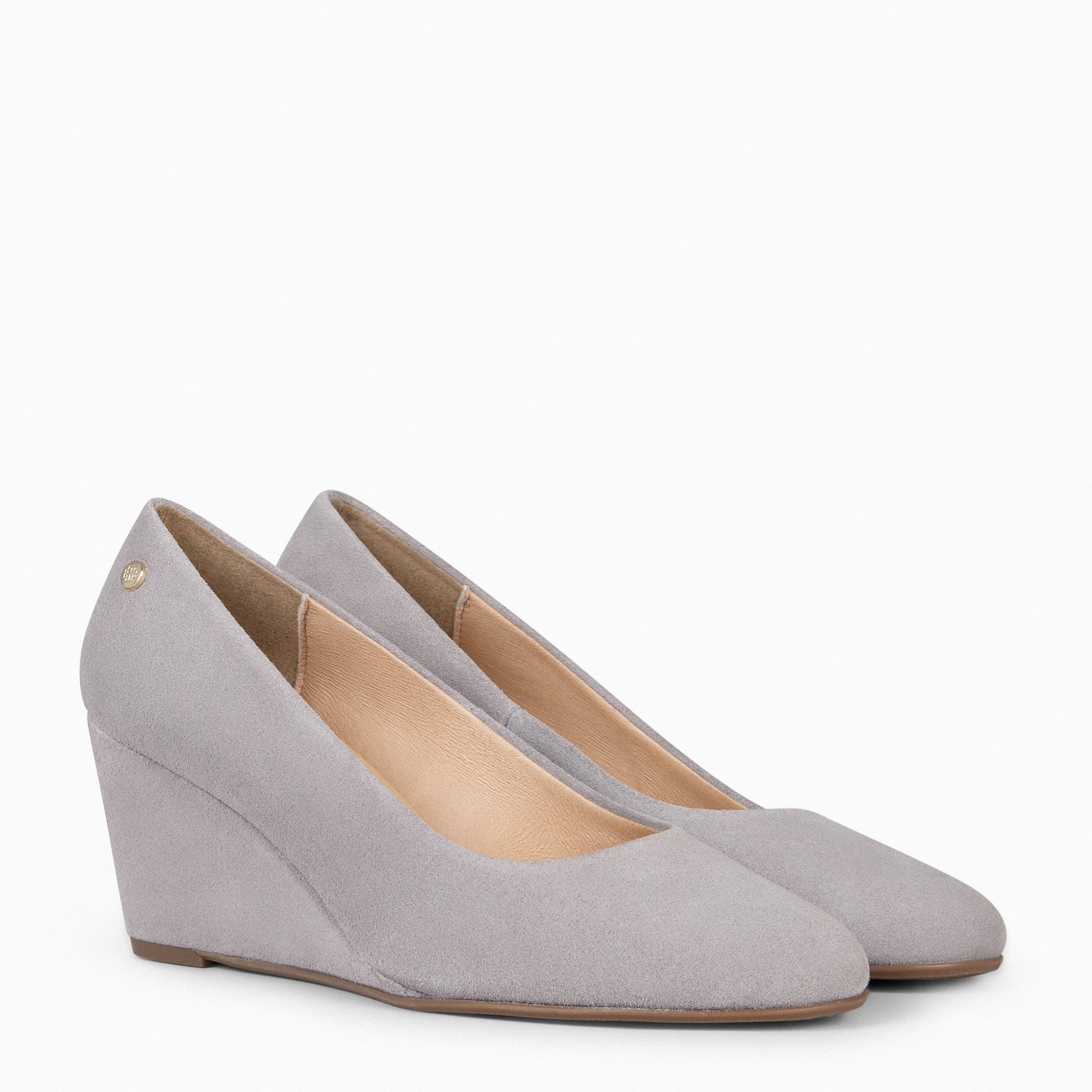 REDONDO CUÑA – Zapato de mujer con cuña GRIS
