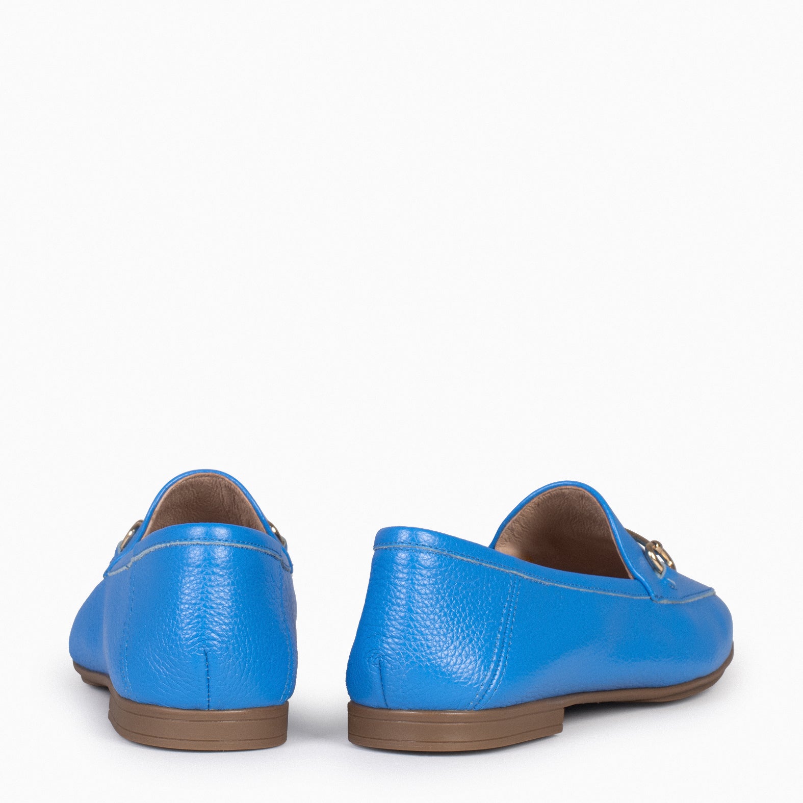 STYLE – Mocasines planos con adorno metalizado AZUL