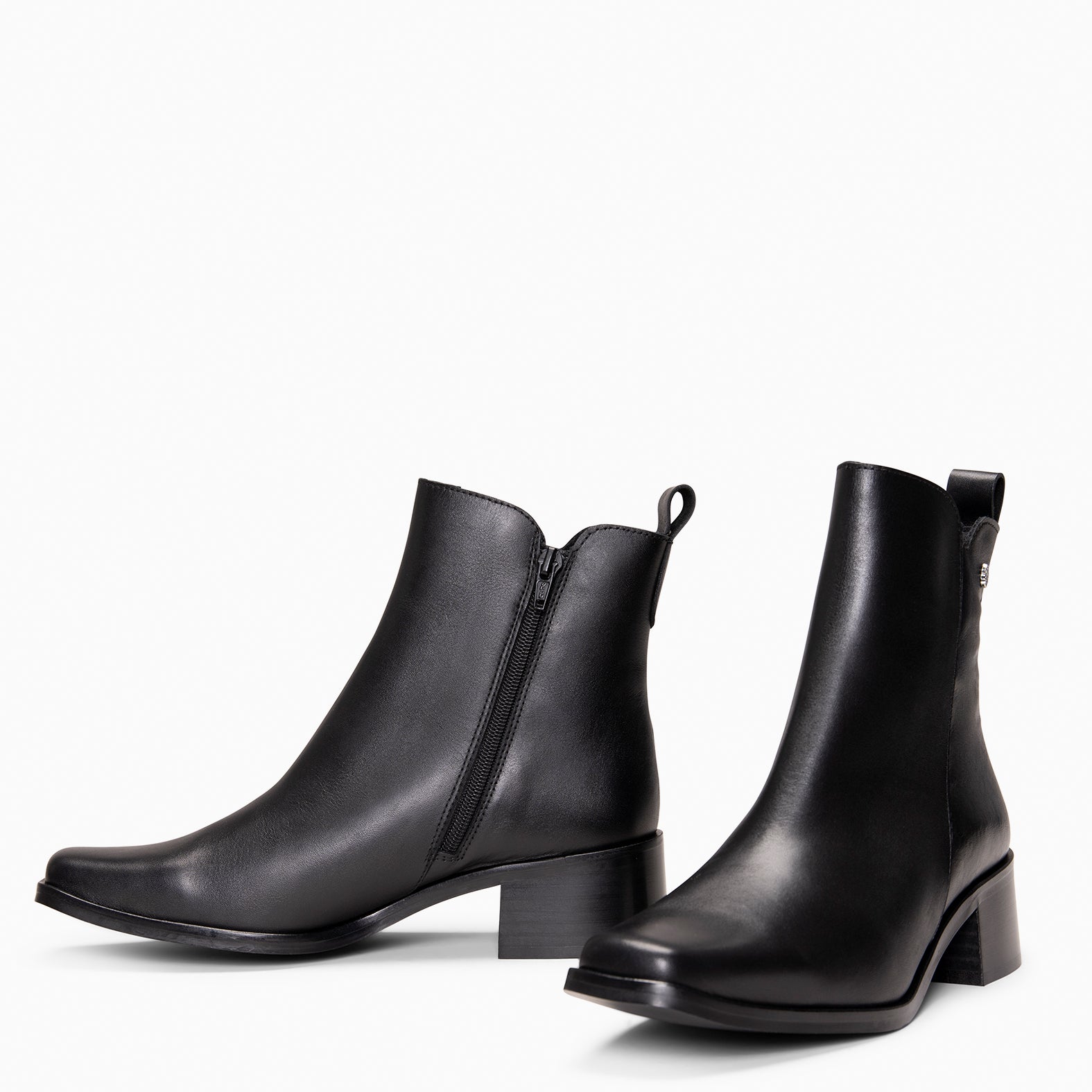 BERLIN - Botines bajos de mujer de piel NEGRO