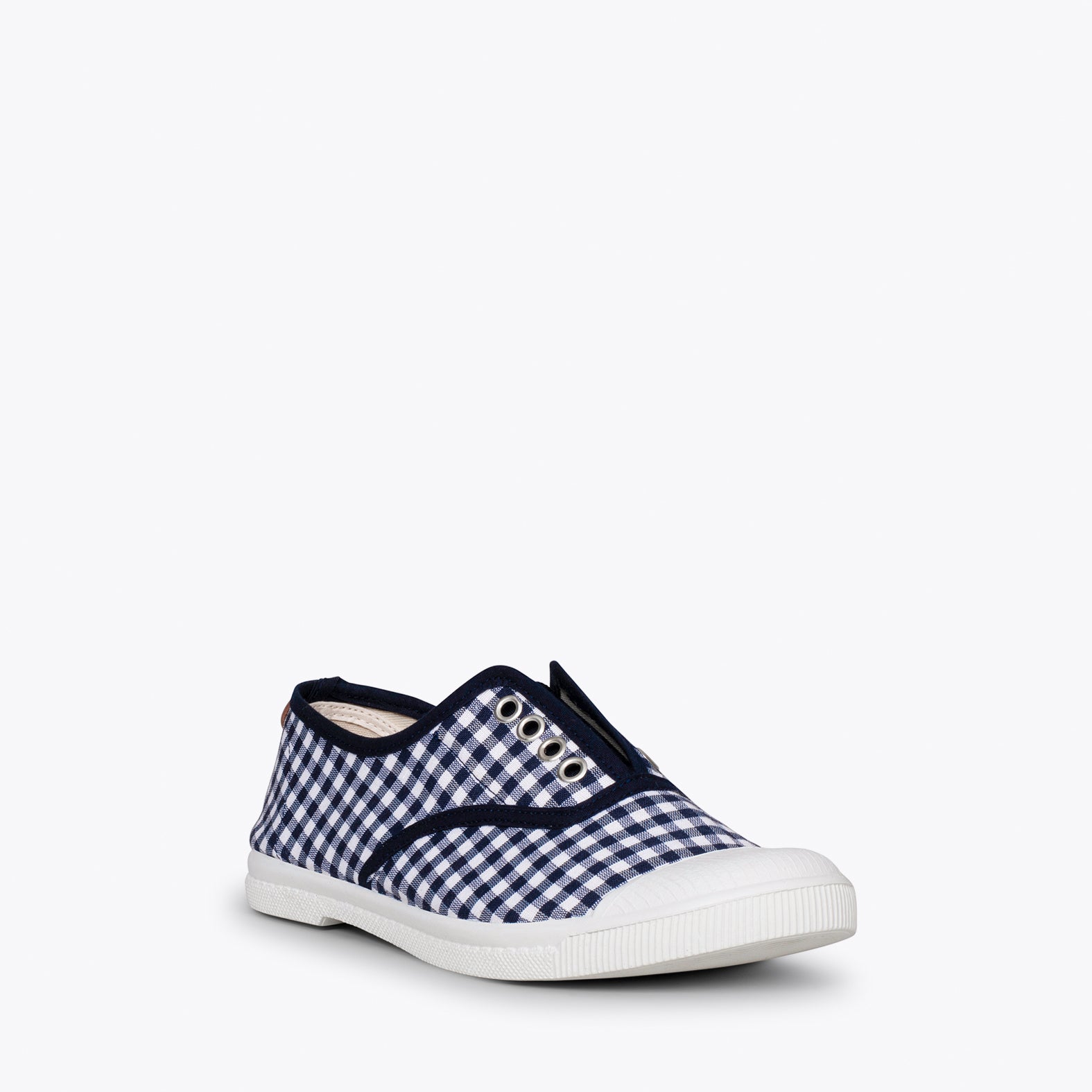 WAY - Zapatillas sin cordones de lona vichy MARINO