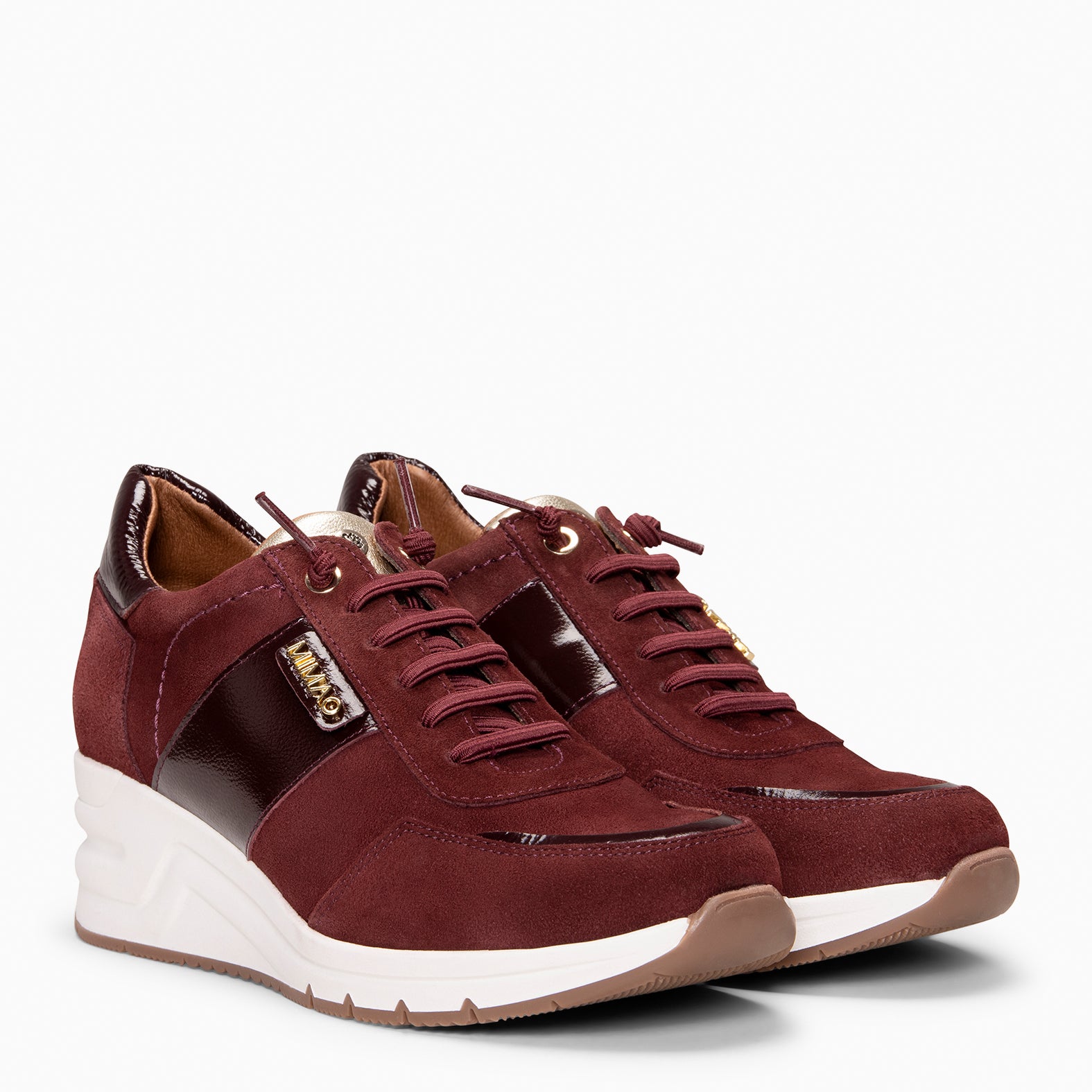 PAU - Zapatillas con cuña BURDEOS
