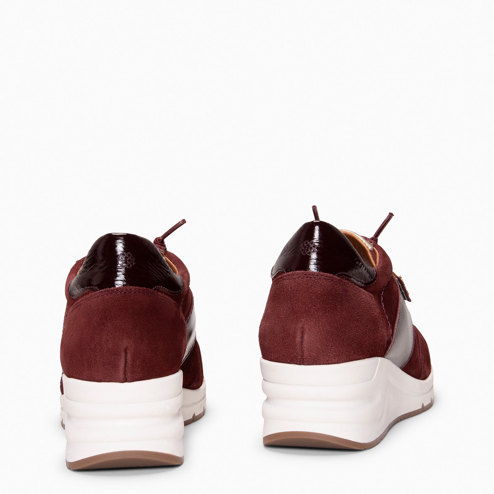 PAU - Zapatillas con cuña BURDEOS