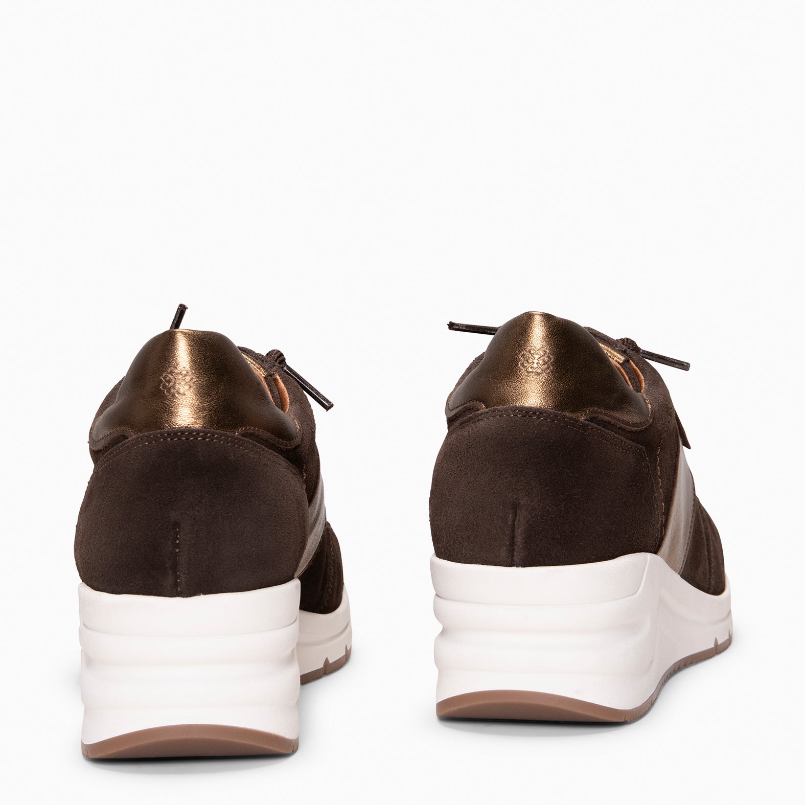 PAU - Zapatillas con cuña MARRON