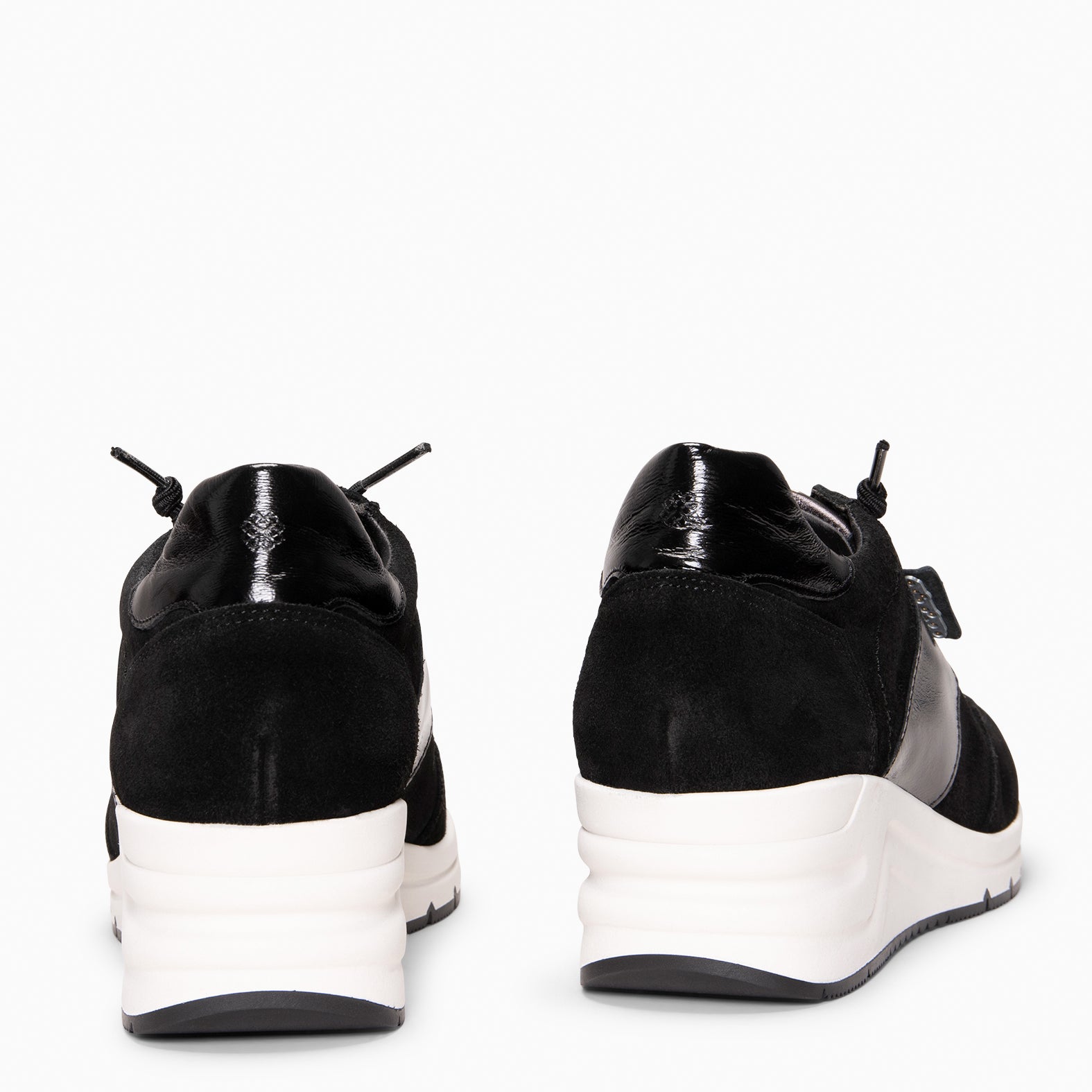 PAU - Zapatillas con cuña NEGRO