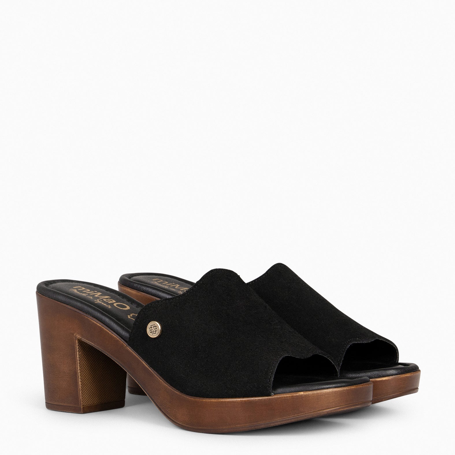 ADELA - Zuecos con tacón NEGRO