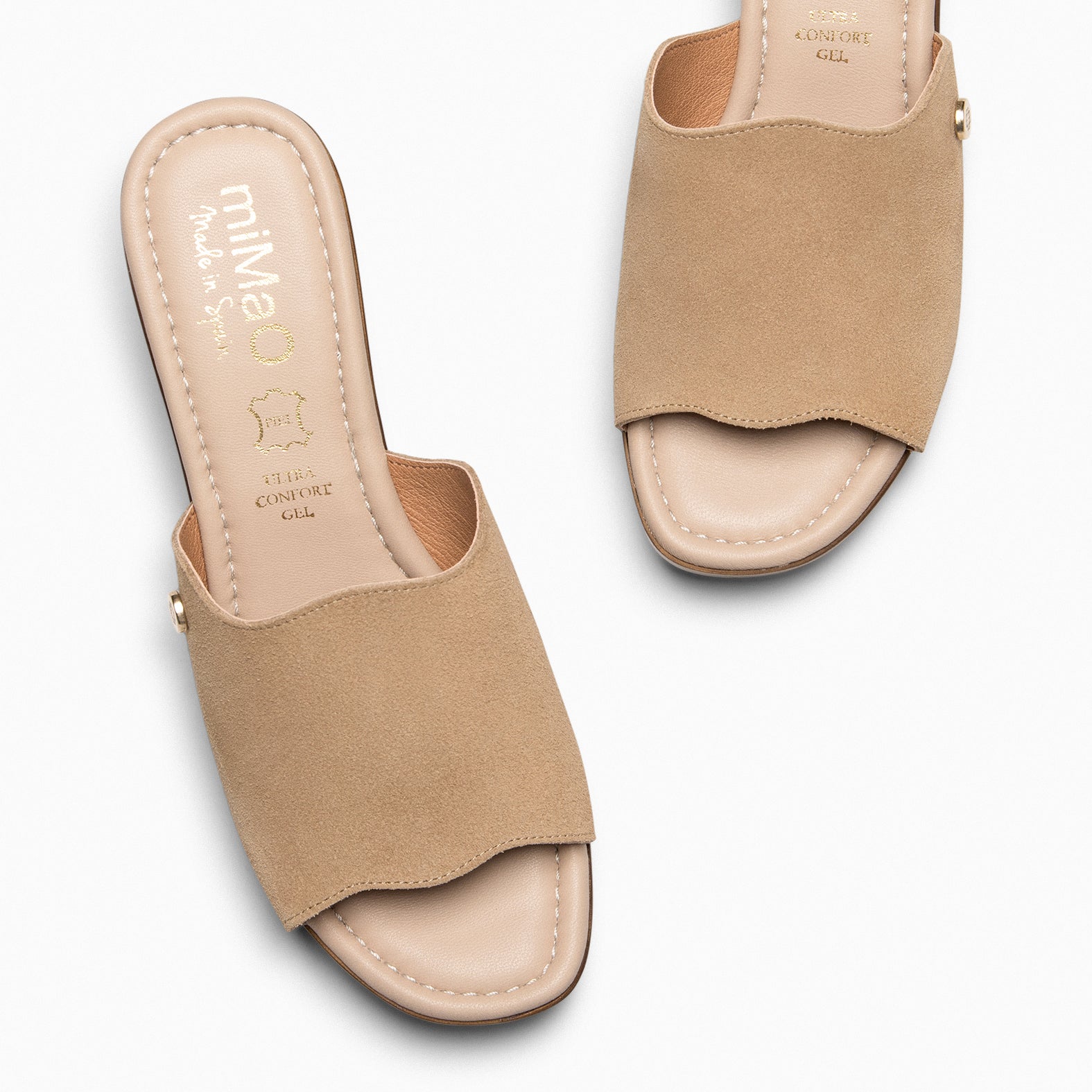 ADELA - Zuecos con tacón BEIGE