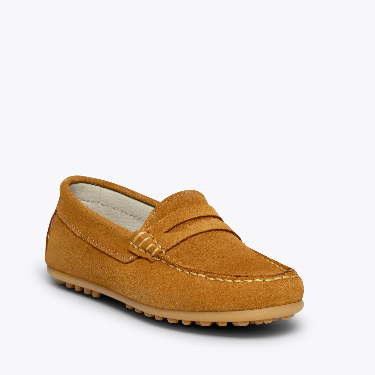 MOCASÍN Mocasines CAMEL para niños de piel