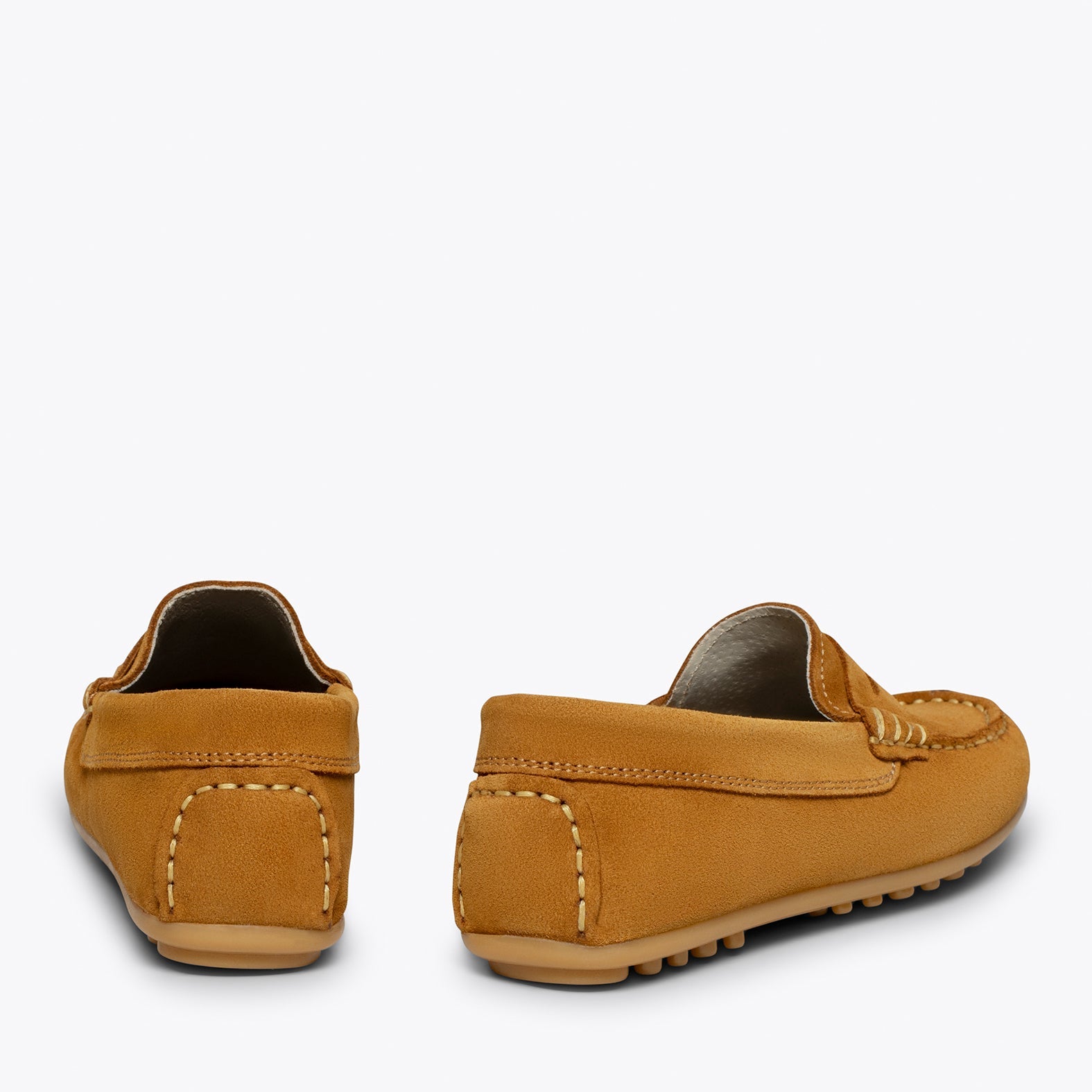 MOCASÍN Mocasines CAMEL para niños de piel