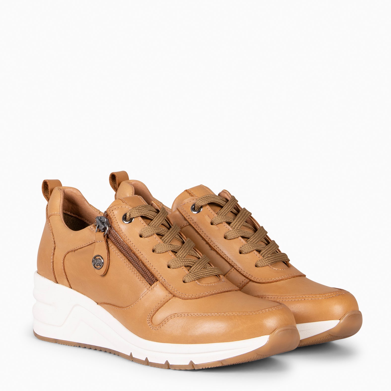 NIMES – Zapatillas deportivas con adorno cremallera CAMEL