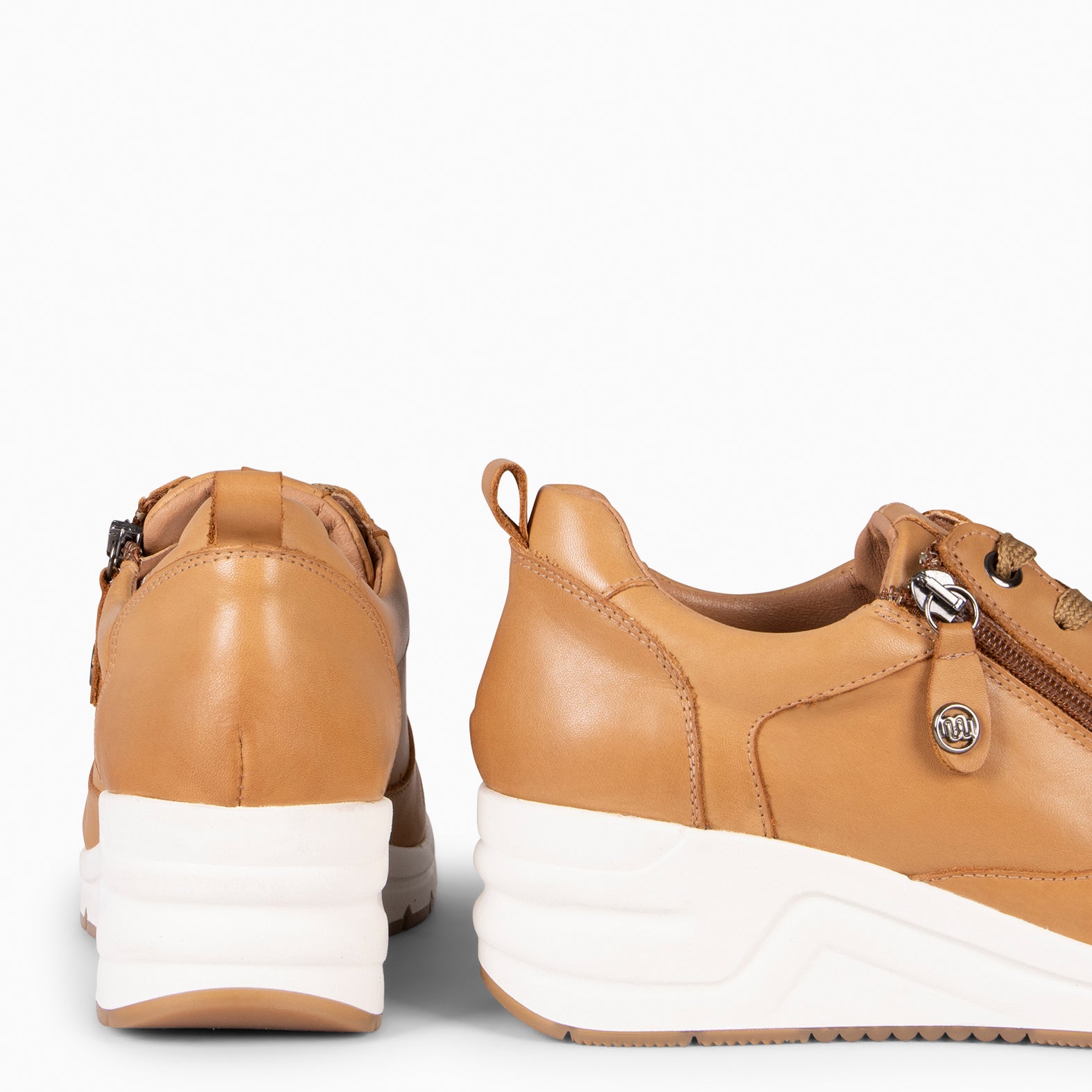 NIMES – Zapatillas deportivas con adorno cremallera CAMEL