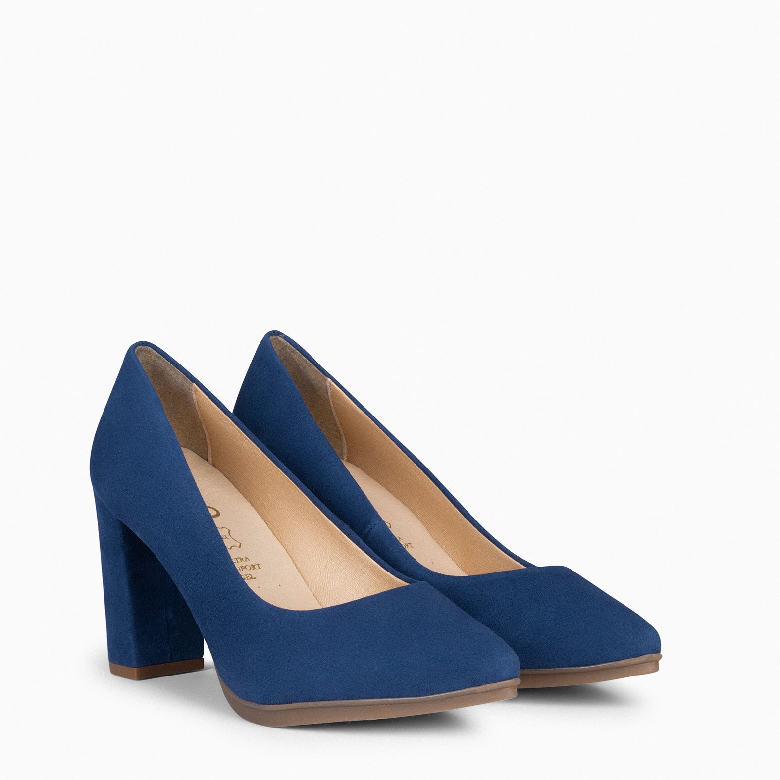 URBAN - Zapatos de tacón alto de ante MARINO