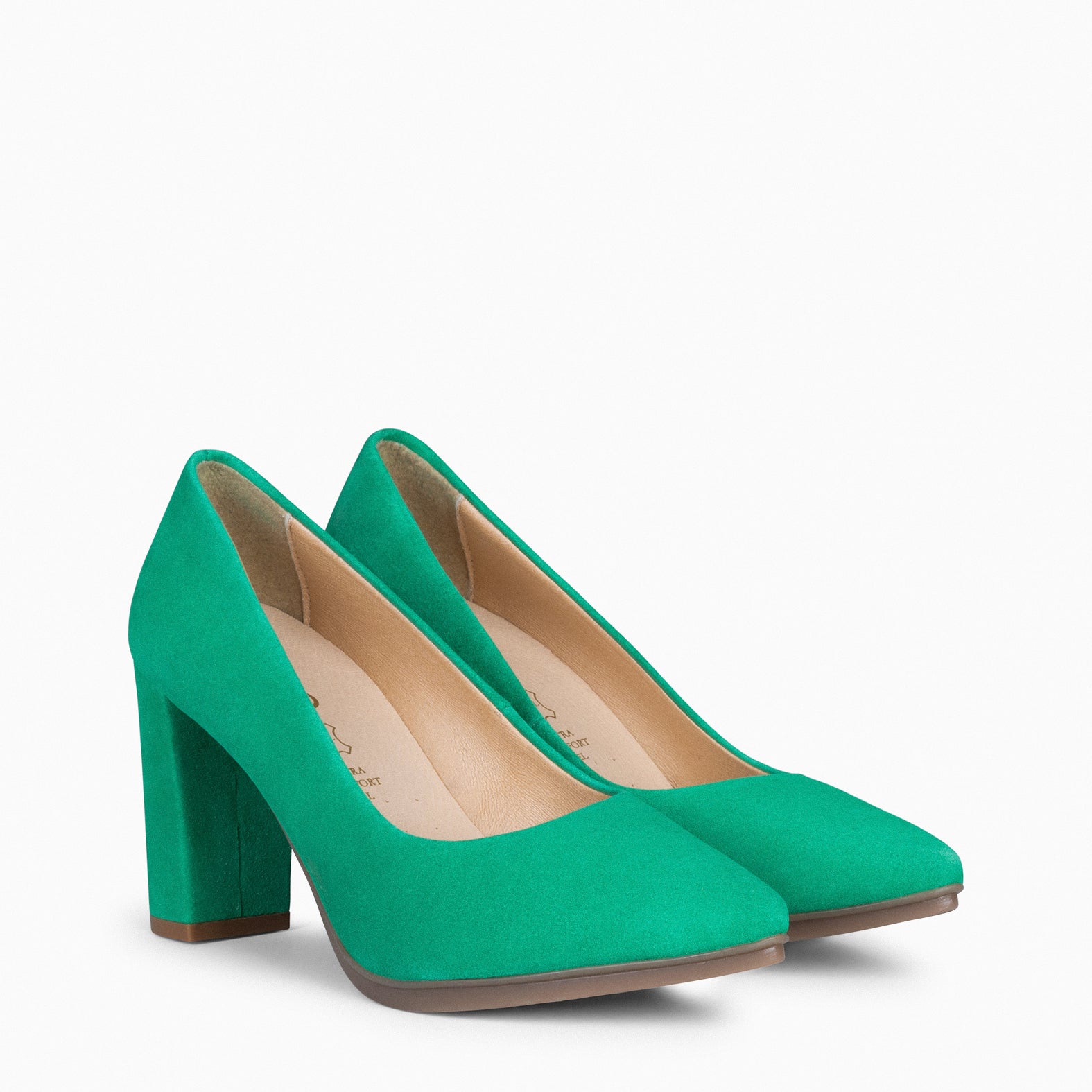 URBAN - Zapatos de tacón alto de ante VERDE