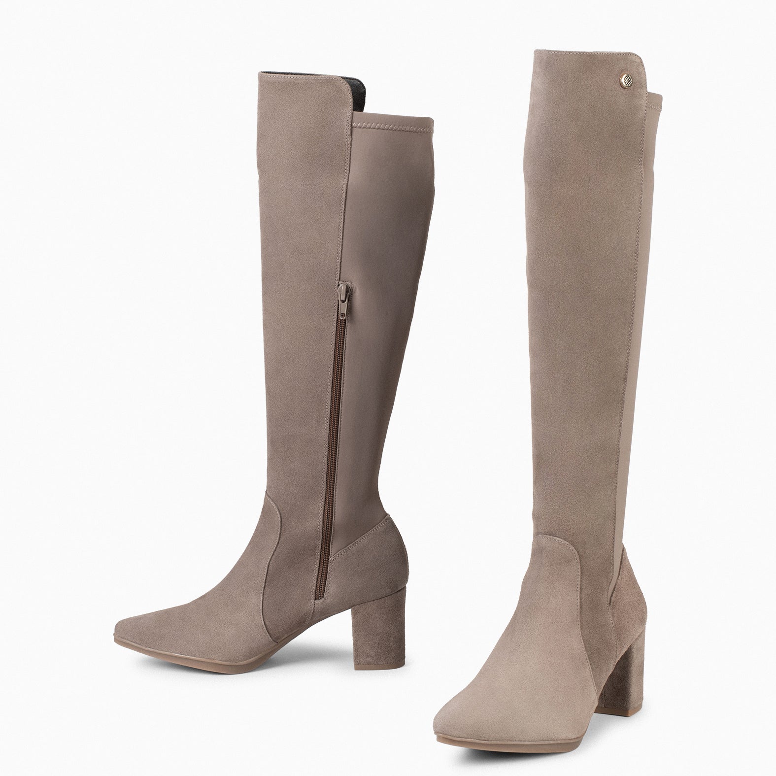 SUNSET – Botas con Tacón TAUPE
