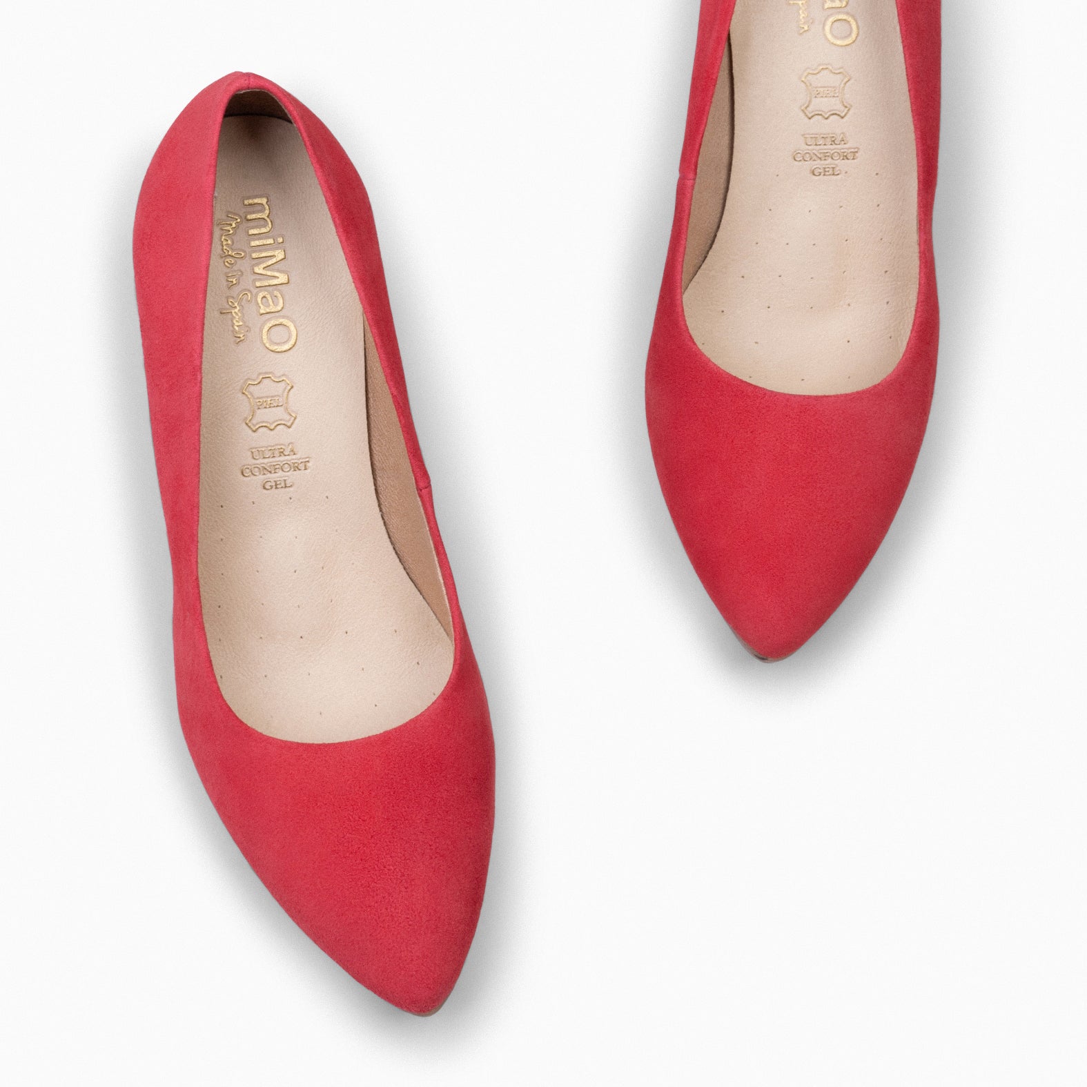 URBAN - Zapatos de tacón alto de ante ROJO