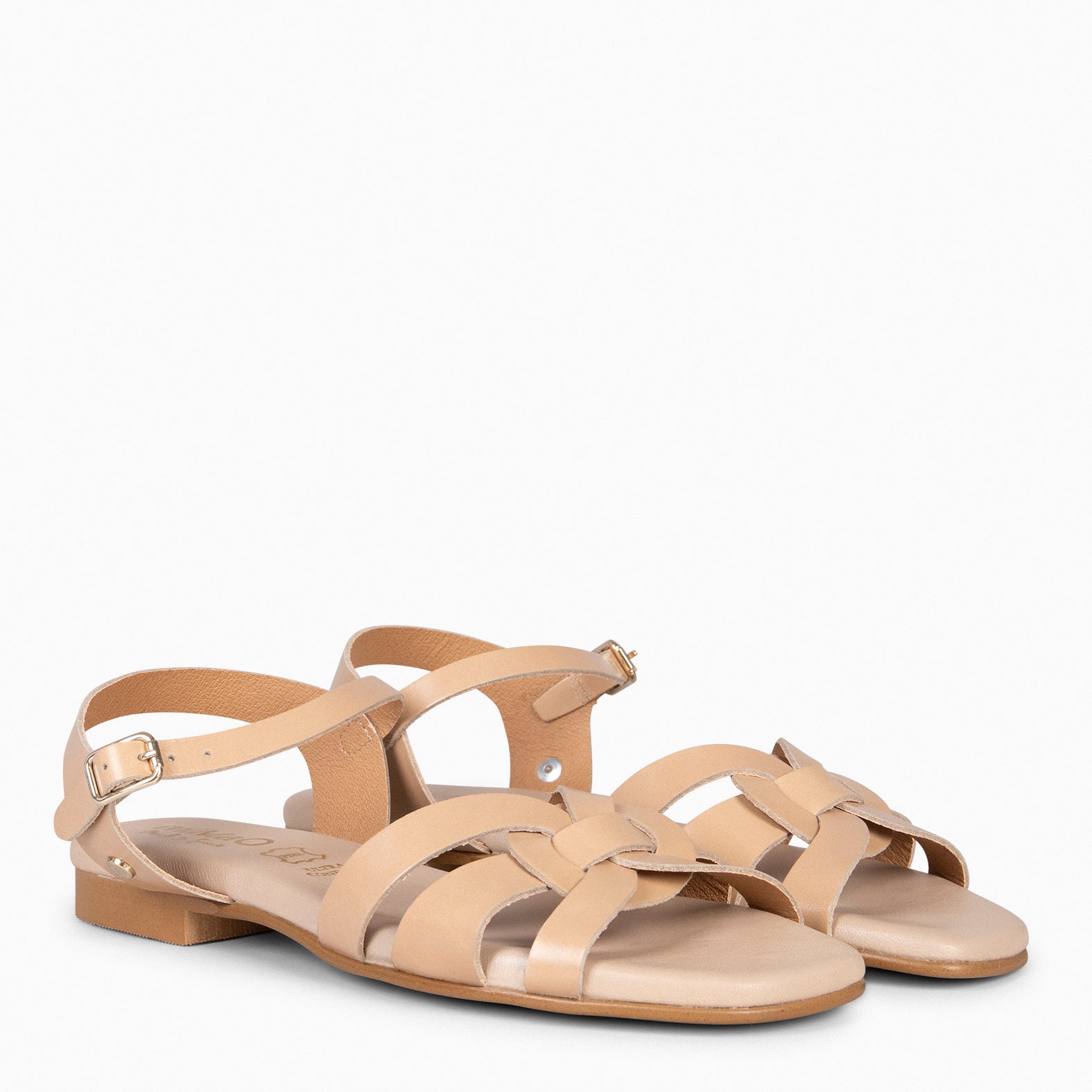LIVIA - Sandalias planas elegantes BEIGE
