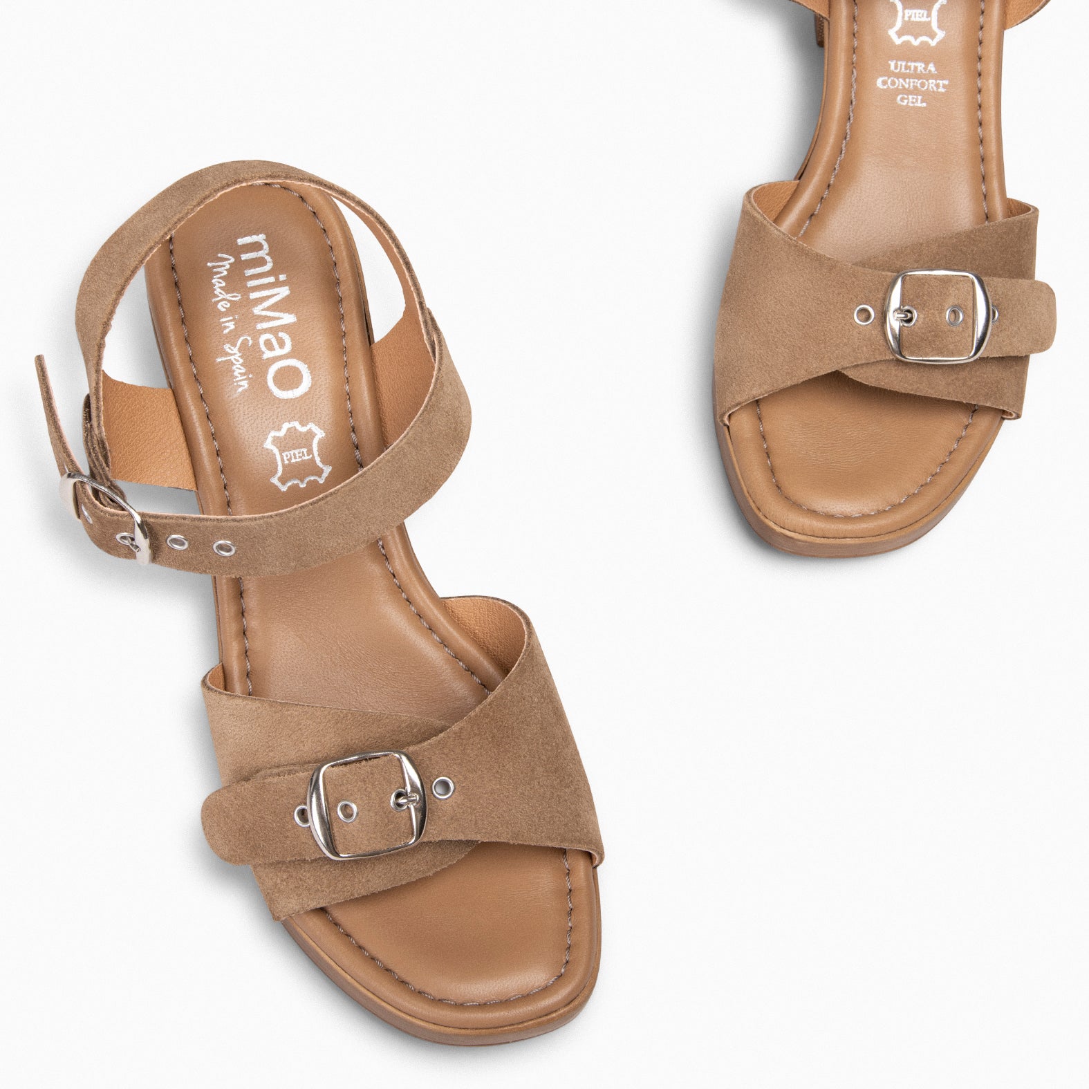 CLEO - Sandalia con hebilla TAUPE