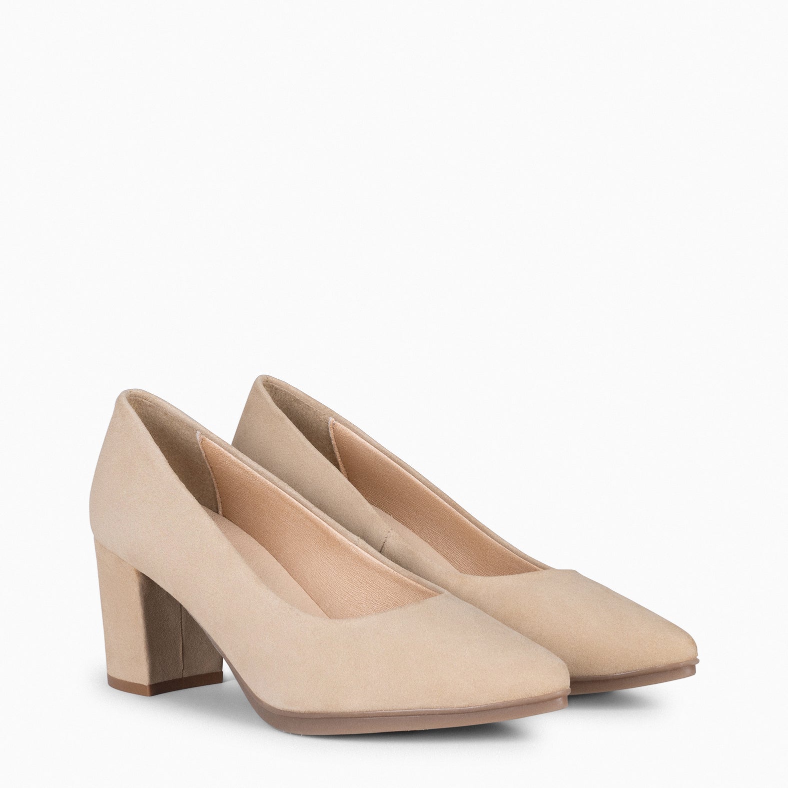 URBAN S - Zapato de tacón medio ante BEIGE