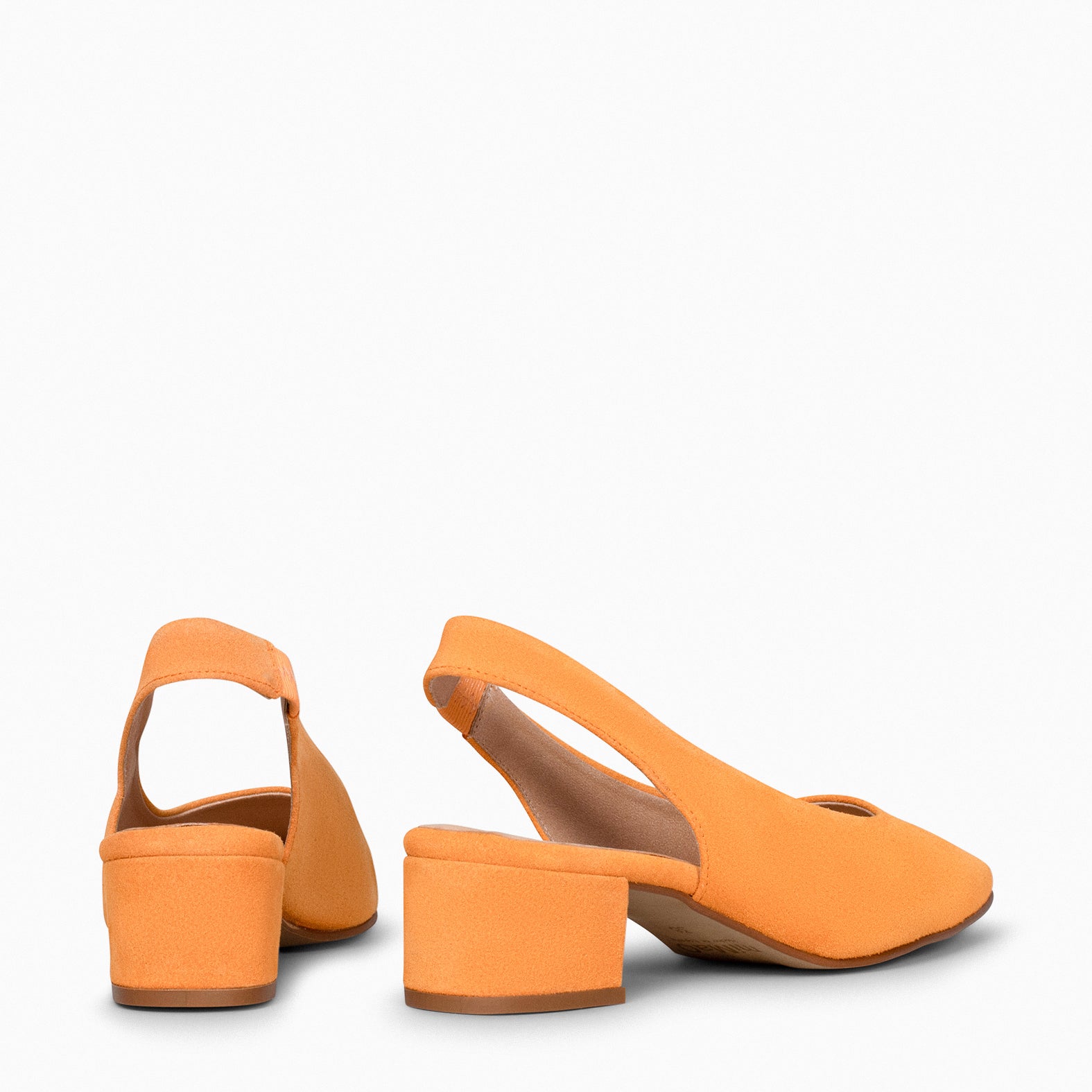 URBAN LADY – Zapatos de Tacón Destalonados NARANJA