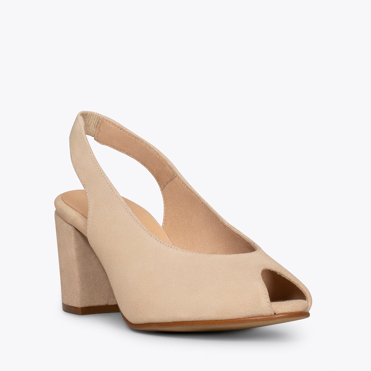 WOMAN - Zapatos destalonados peep-toe BEIGE