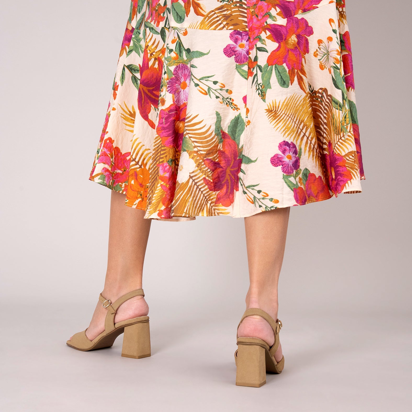 ITAKA - Sandalias de tacón alto BEIGE