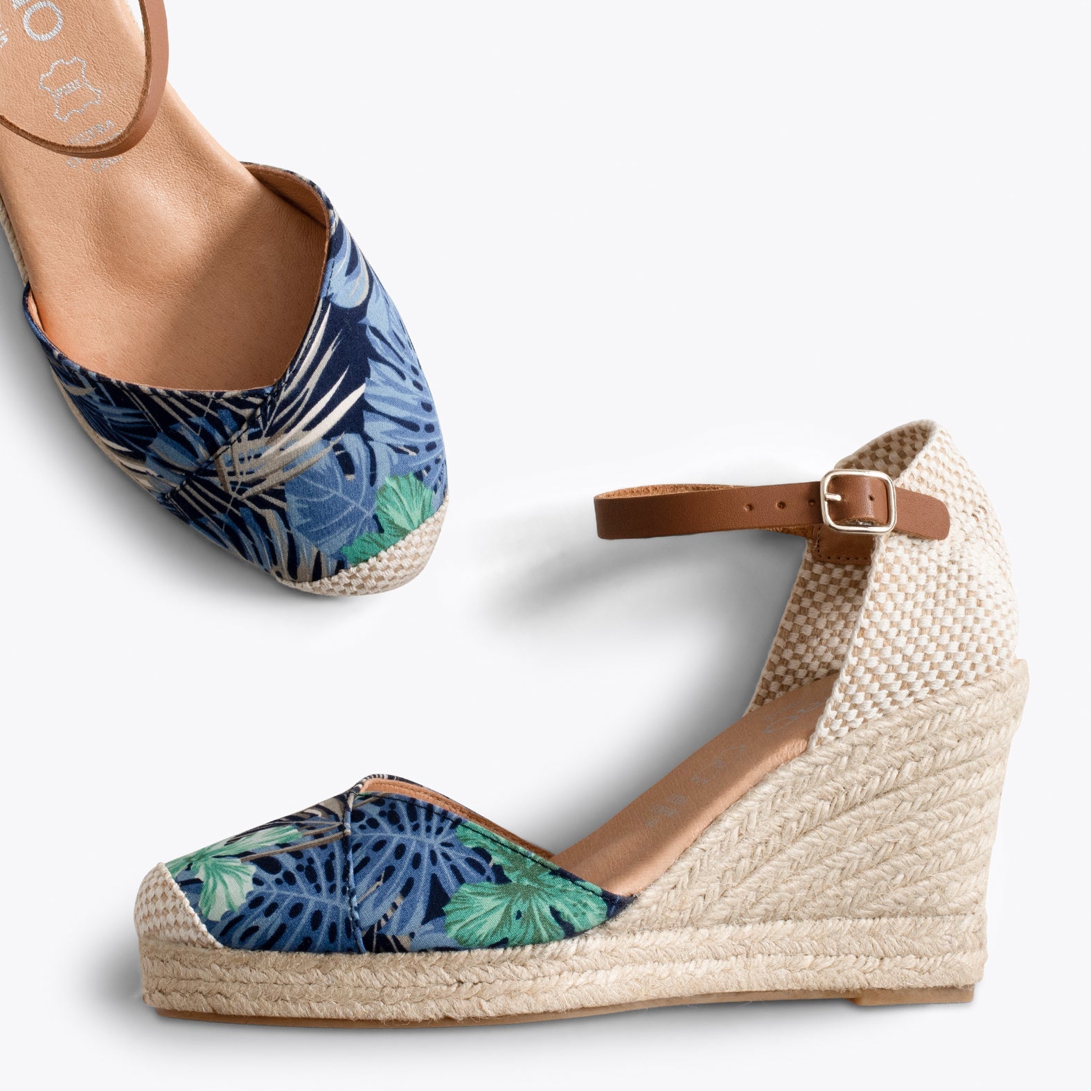 CONIL - Sandalias de esparto con estampado TROPICAL