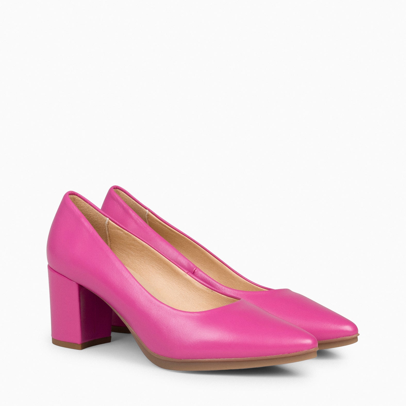 URBAN S SALÓN - Zapatos de tacón medio de napa FUCSIA