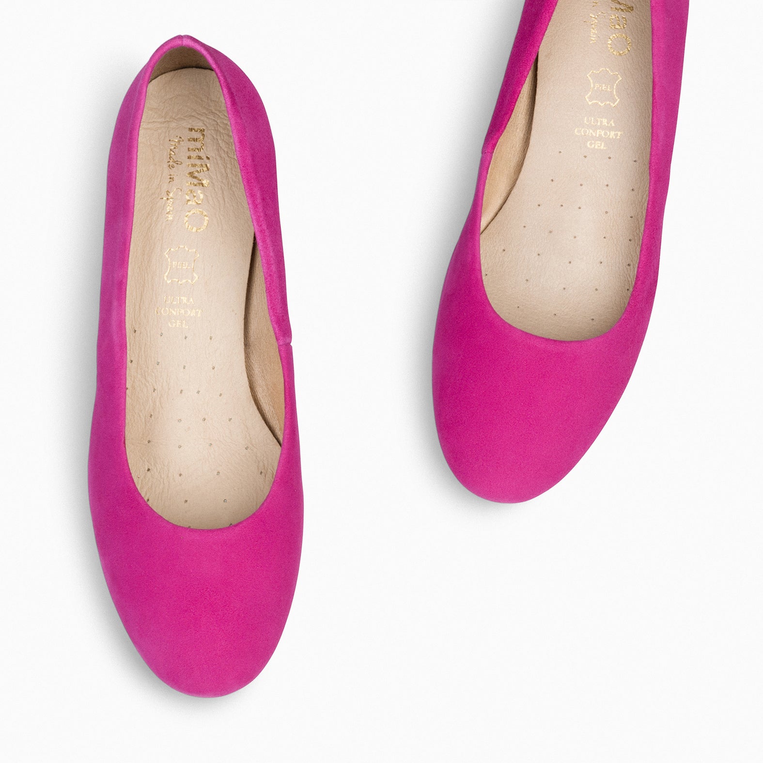 URBAN REDONDO - Zapatos de tacón bajo de ante FUCSIA