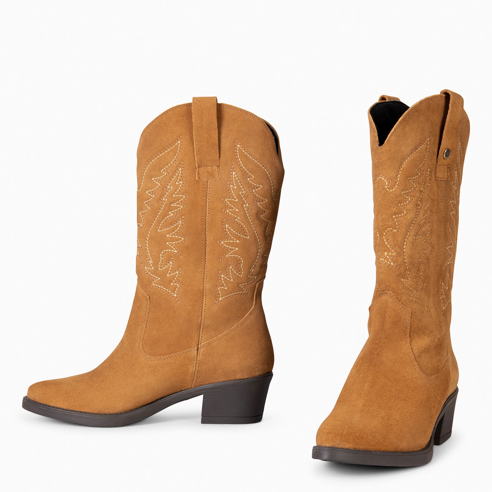 UTAH - Botas Cowboy bordado CAMEL