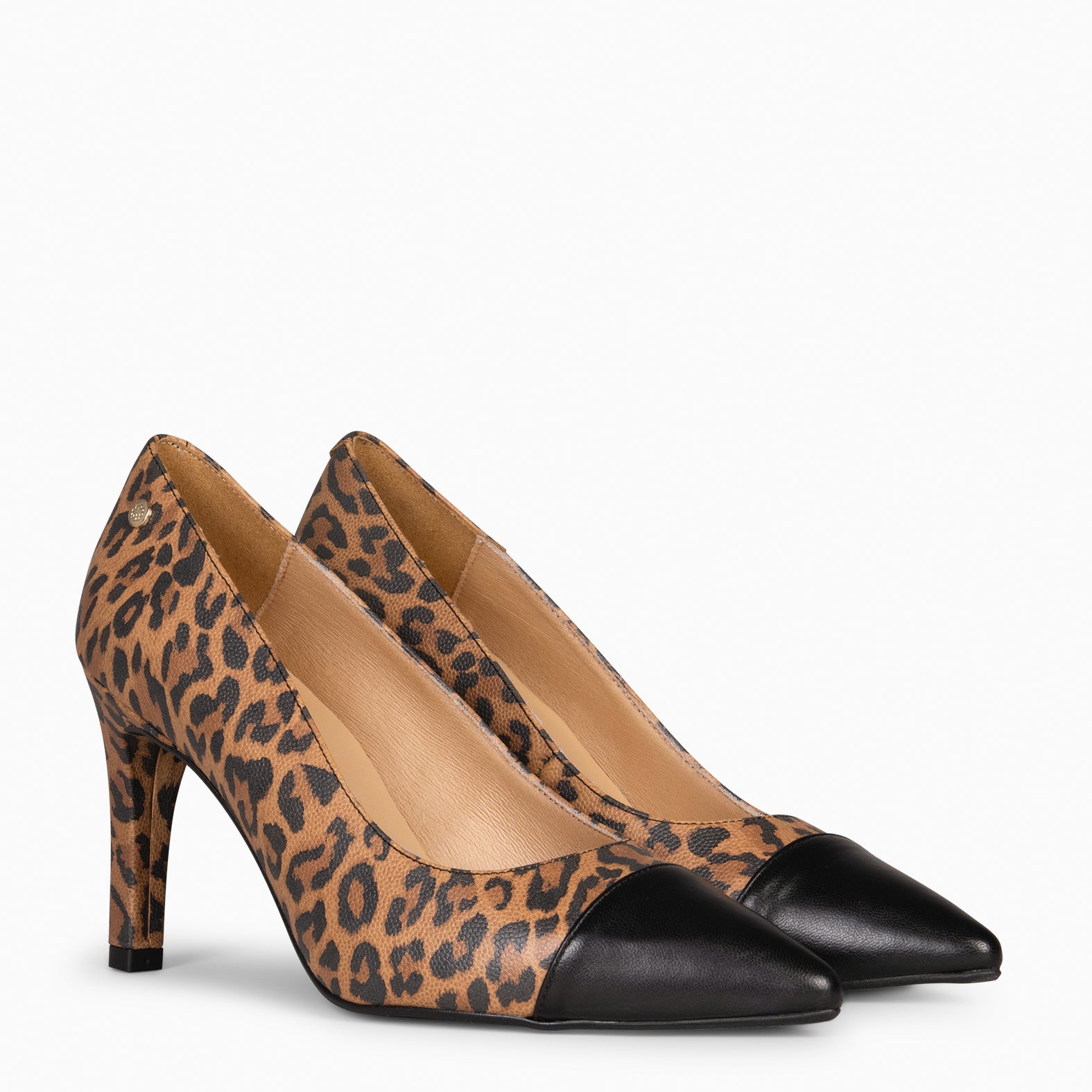 LILLY - Zapato de tacón alto y puntera LEOPARDO