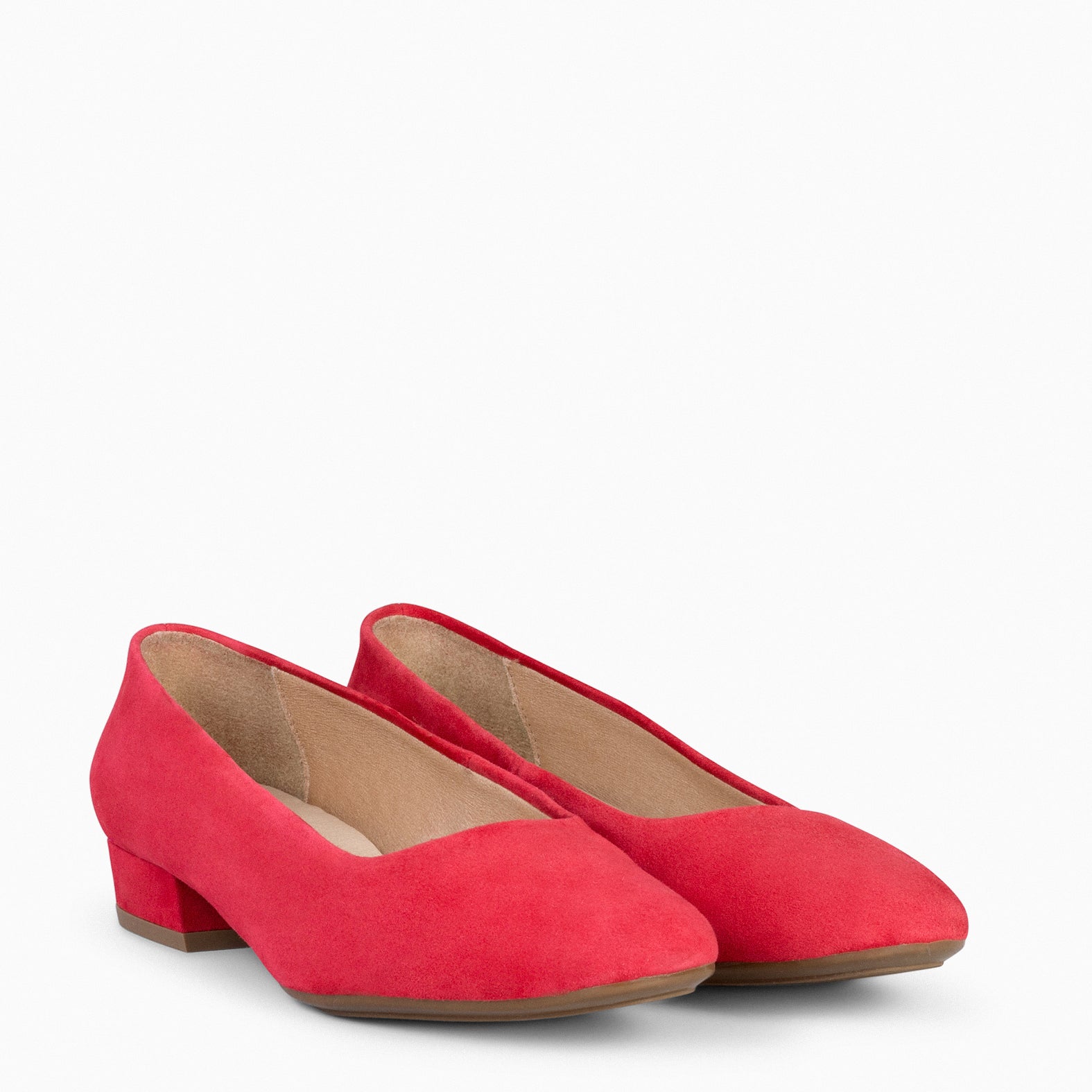 URBAN XS - Zapatos de tacón bajo de ante ROJO