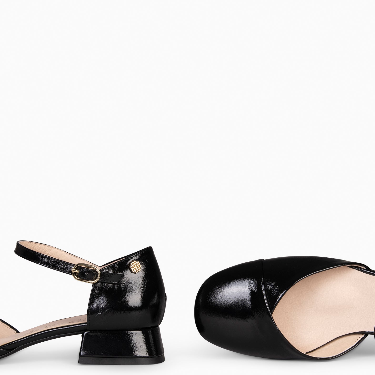 EMILY - ZAPATOS DE TACÓN BAJO NEGRO