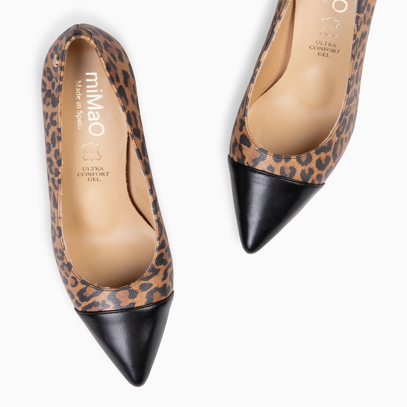 LILLY - Zapato de tacón alto y puntera LEOPARDO