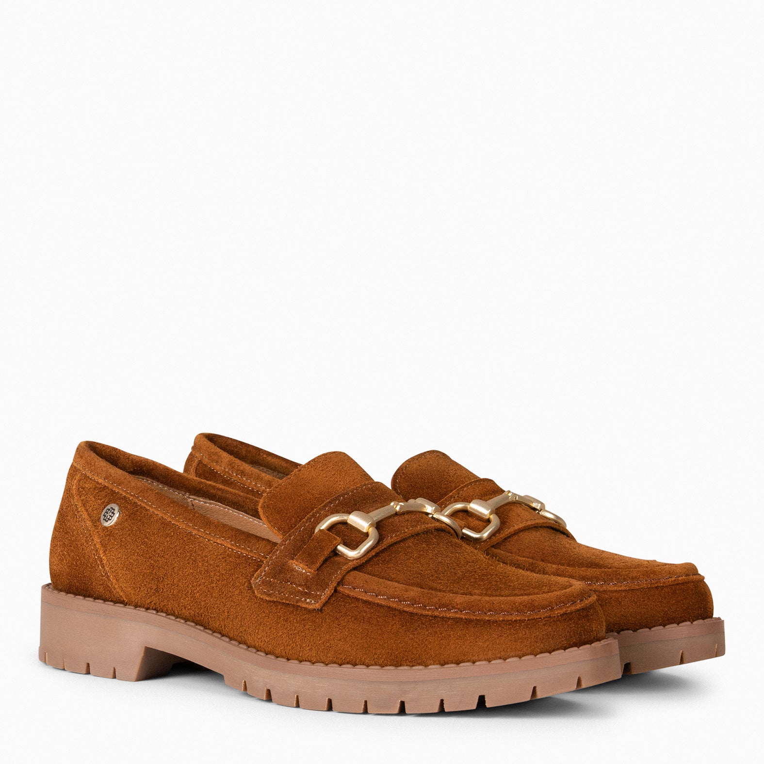 TREVILLA - Mocasín con aplique metálico CAMEL