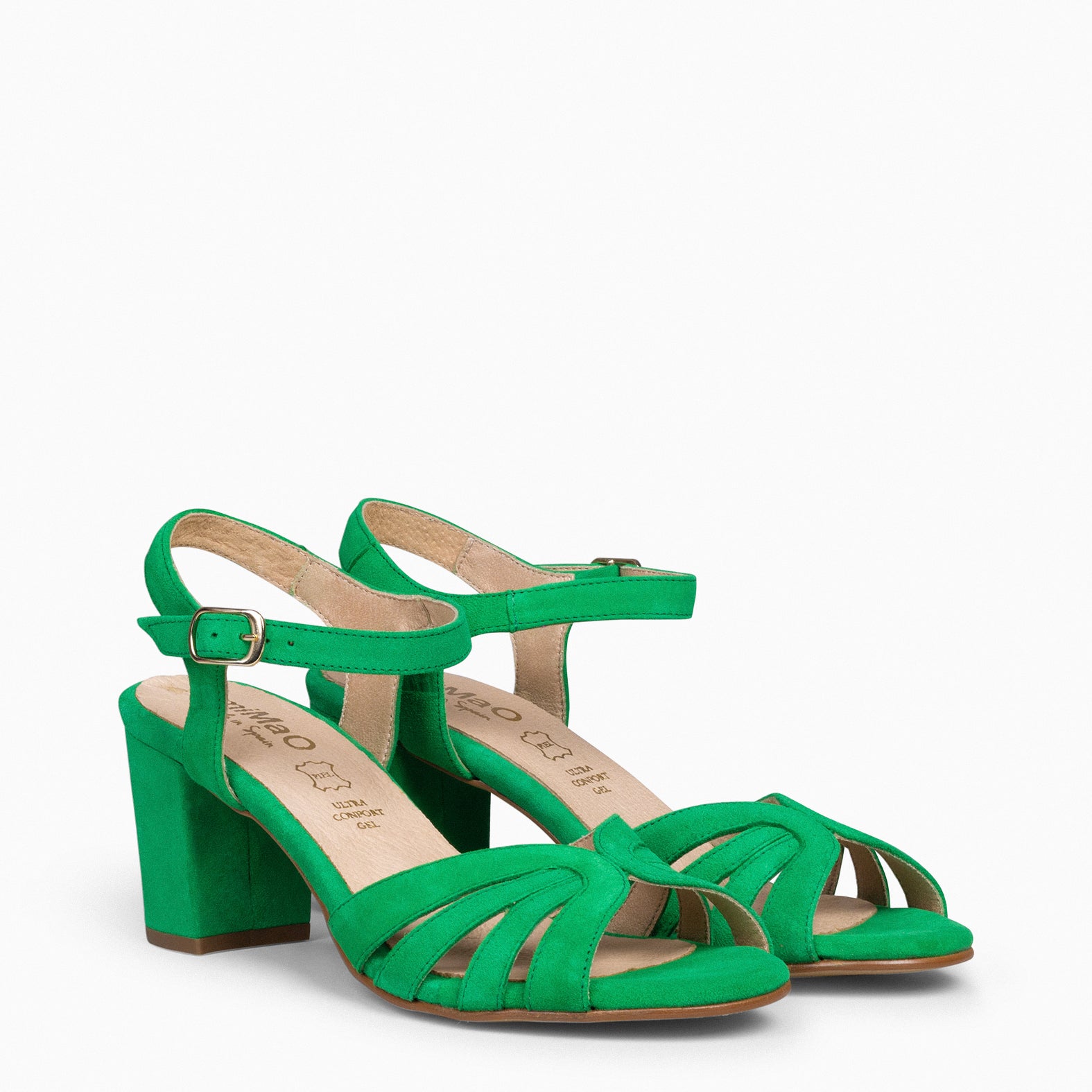 MUSA – Sandalias de Tacón ancho VERDE