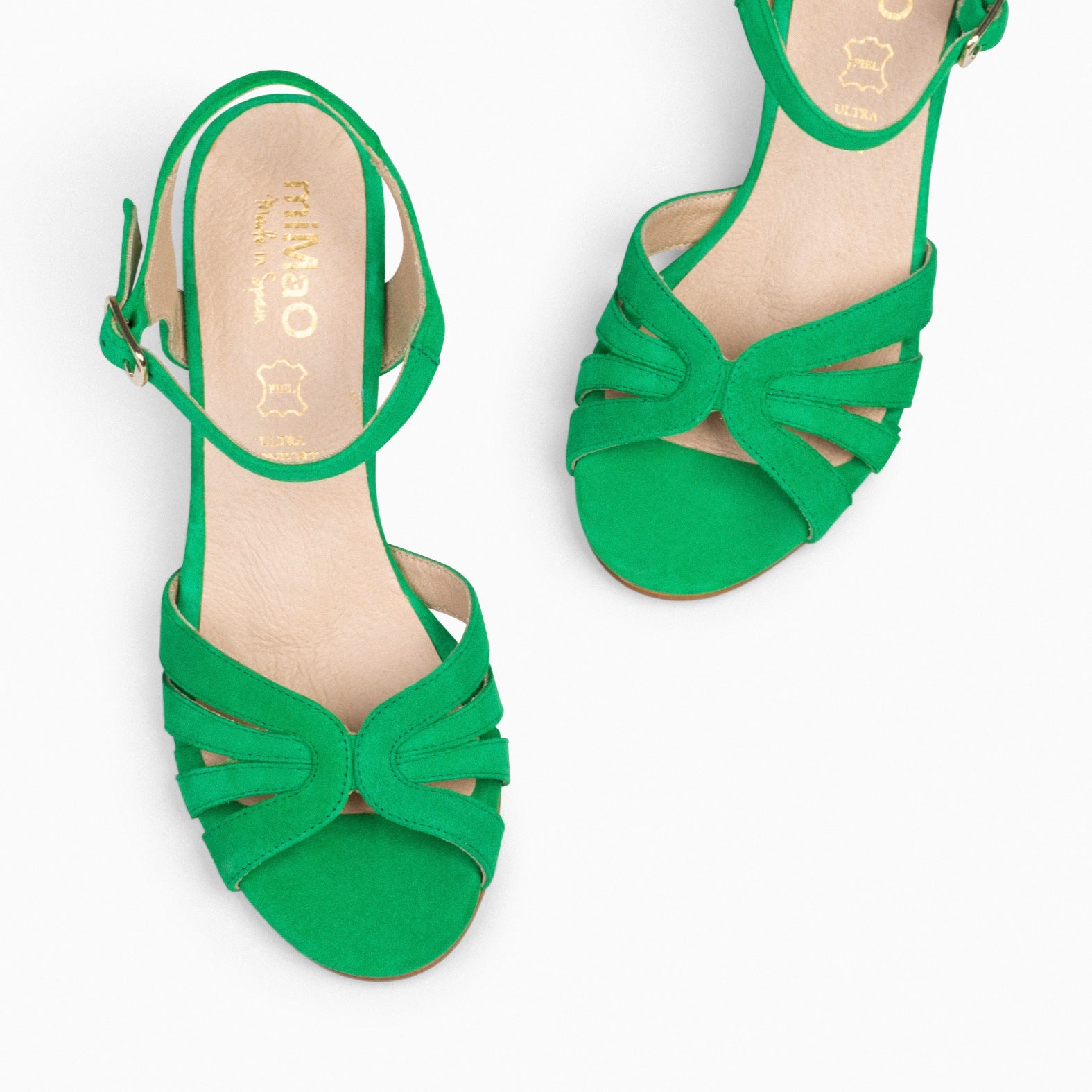 MUSA – Sandalias de Tacón ancho VERDE