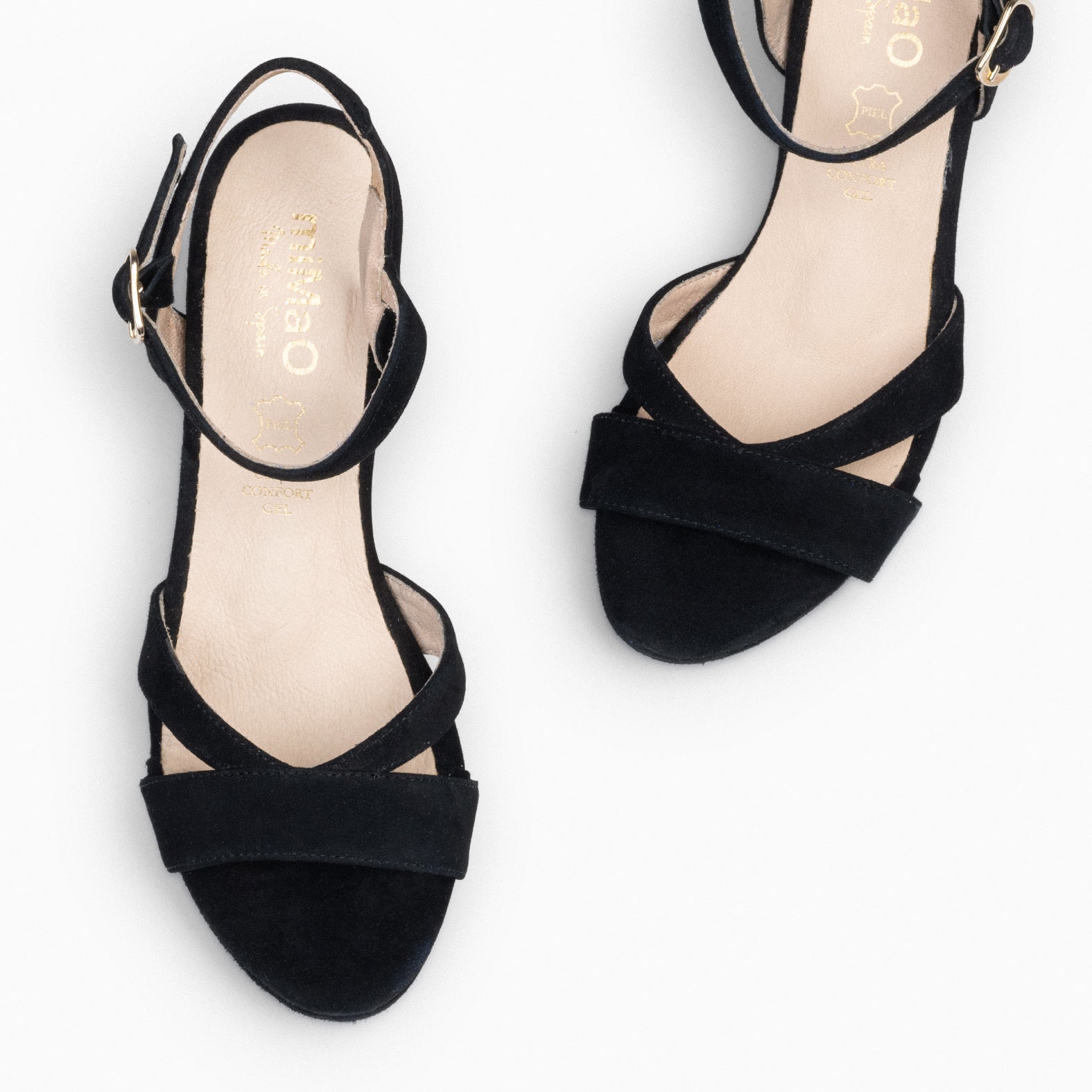 PARIS – Sandalias de fiesta con tacón alto y plataforma NEGRO